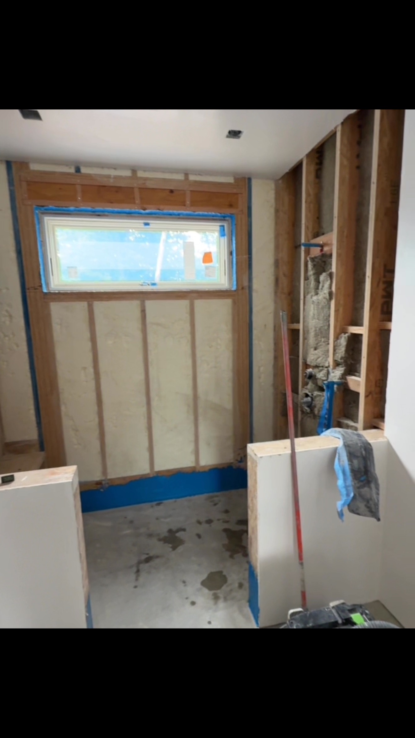 Prepping for epoxy floors and wrapping up an important waterproofing step in our showers. We’re using @benjaminobdyke liquid flashing to seal the wall-to-floor transition, ensuring a continuous waterproof membrane.
Next, we’ll apply an epoxy floor finish that wraps 3 inches up the wall (ignore the ½” mentioned in the video—that was a misspeak). The result? A double-pan system that’s airtight.
Once the stone goes in, the only potential water entry point is at the base—and that gets locked down with epoxy grout. Behind that, the liquid membrane adds a second layer of defense, keeping water out of the framing assembly. Built to last. 💪
#echelonbuilders #waterproofing #epoxyfloor #customhomes #luxurybuild #highperformancebuilding #buildersofinsta #residentialconstruction #buildingperformance #luxurybuild #watermanagement #polishedconcrete