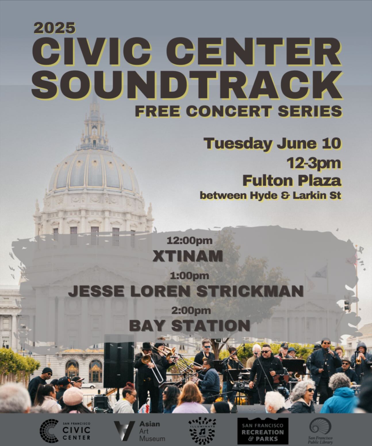 Next show!! Thrilled to be back at the #civiccentersoundtrackseries at #fultonplaza in #sanfrancisco!! Join me for some lunchtime fun on Tuesday June 10! Thanks to @illumin8live for the show! #indie #solo #musician