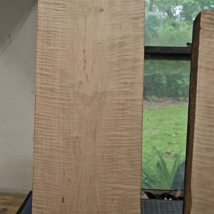 Well I might have found some more future handle material. I just couldn't say no to this 11 foot long x 3 inch thick board of highly figured maple.