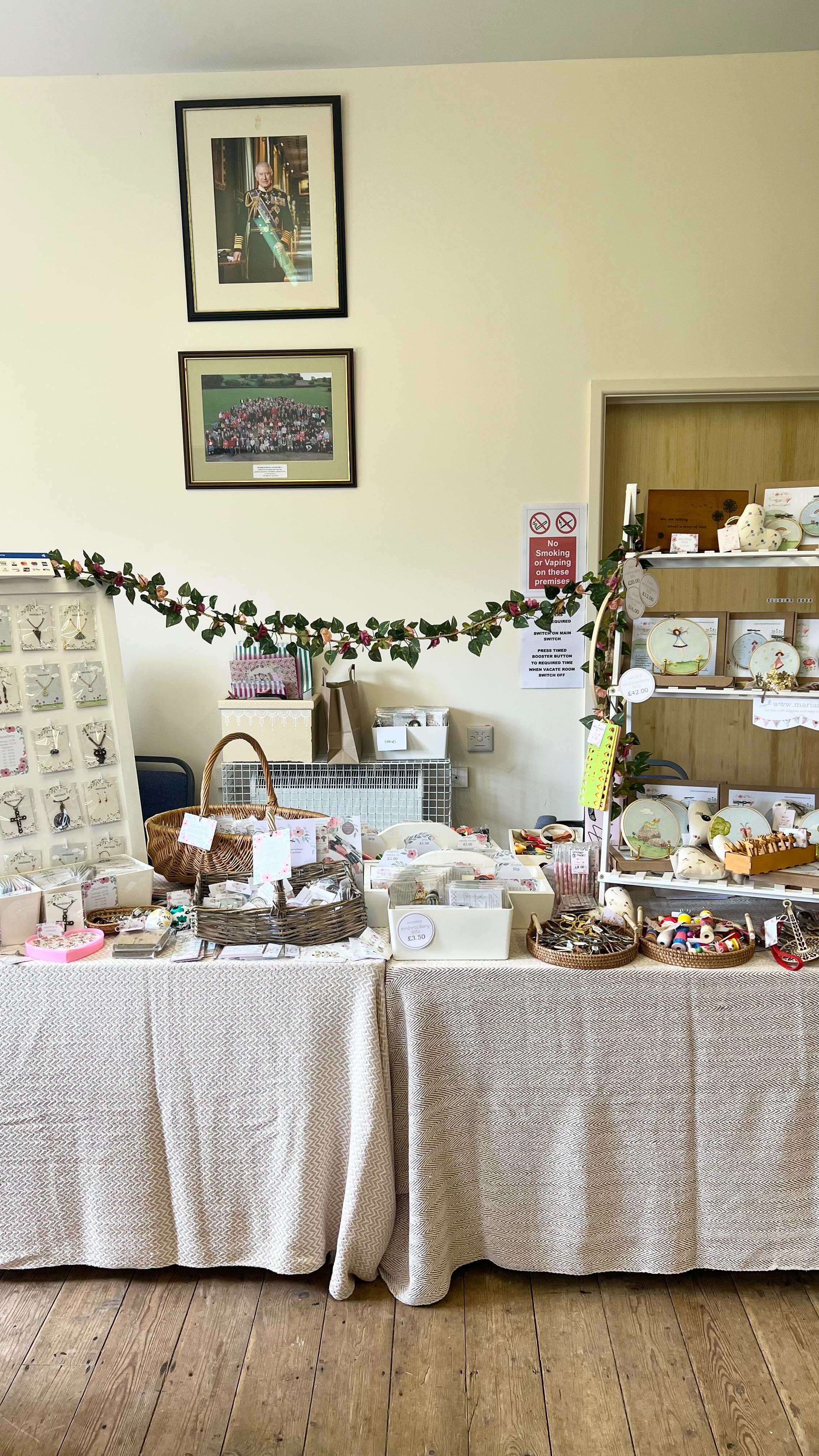 New display worked well! Lovely morning at the village hall for our schools summer fair!
As always lots of tea and gorgeous cake to keep us fuelled while chat!
Thank you everyone for a lovely morning!