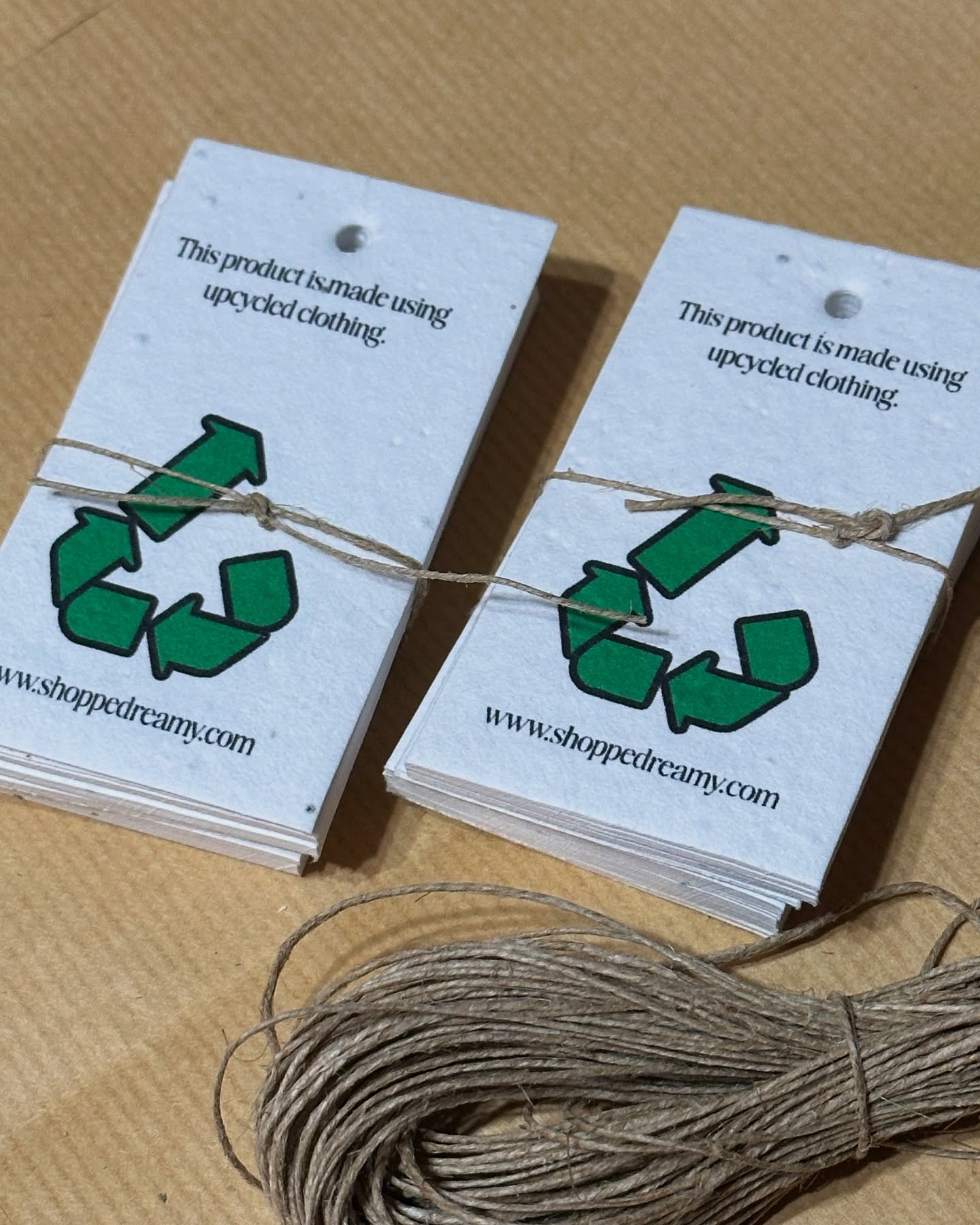 The little details matter most like hang tags that bloom into wildflowers! 🌼✨ Giving denim a second life and nurturing nature along the way.
Our up-cycled products come with compostable labels you can plant in the ground and watch the flowers grow!
#hangtags #shoppedreamy