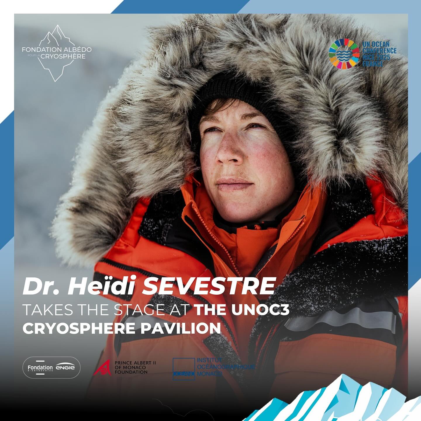 I’m honored to be part of the Cryosphere Pavilion at UNOC3 in Nice this June, a space where explorers, scientists, artists, and changemakers come together to spotlight one of the most fragile and vital parts of our planet: the cryosphere. ❄️🌍
I’ll be sharing the latest science for the entire duration of the Pavilion, highlighting the importance of ambition climate action, and most crucially, nature-based solutions backed by science.
📍 Join me at the UNOC3 Cryosphere Pavilion in the Green Zone
🔗 Registration is required to access the Pavilion: https://we-are-the-ocean.com/register
Je suis honorée de faire partie du Pavillon de la Cryosphère à l’UNOC3 à Nice, en juin prochain. Cet espace réunit explorateurs, scientifiques, artistes et acteurs du changement pour mettre en lumière l’une des parties les plus fragiles et vitales de notre planète : la cryosphère. ❄️🌍
Je partagerai les dernières avancées scientifiques tout au long de la durée du Pavillon, en soulignant l’importance d’une action climatique ambitieuse et de solutions basées sur la nature, appuyées par la science.
📍 Rejoignez-moi au Pavillon Cryosphère de l’UNOC3 dans la Zone Verte.
🔗 L’inscription est obligatoire pour accéder au Pavillon : https://we-are-the-ocean.com/register