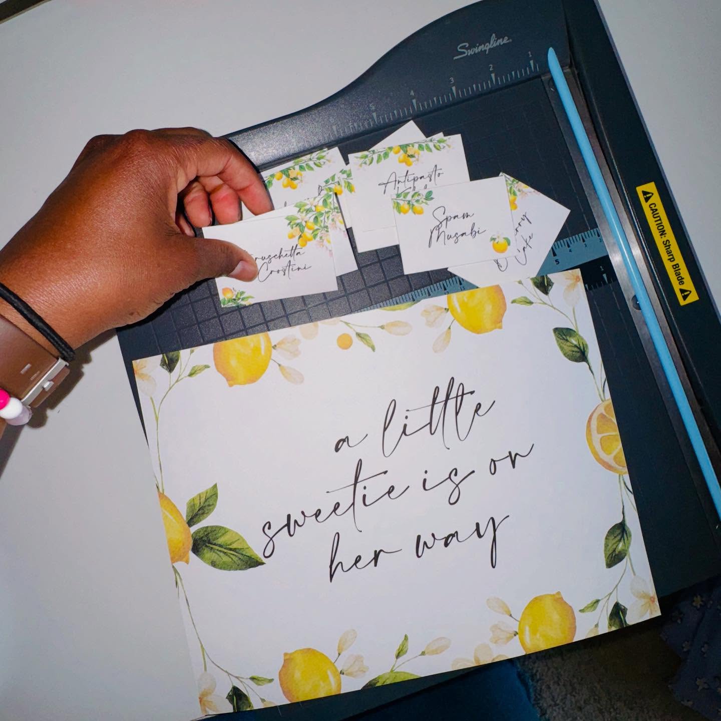 The cutest little stationery pieces for a lemon themed baby shower!