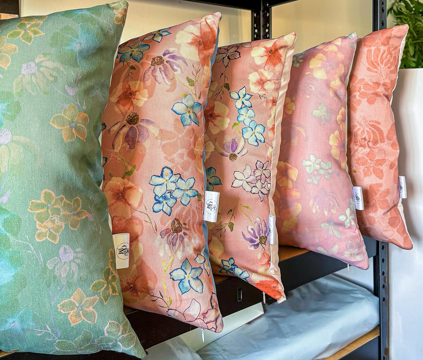 New designs finished and ready for Darlington Eco Fair on 7th June. #sustainabledesign #sustainability #textiles #textiledesign #handmade #handdesign #cushions #floral #interior #pastel #naturedesign #smallbusiness