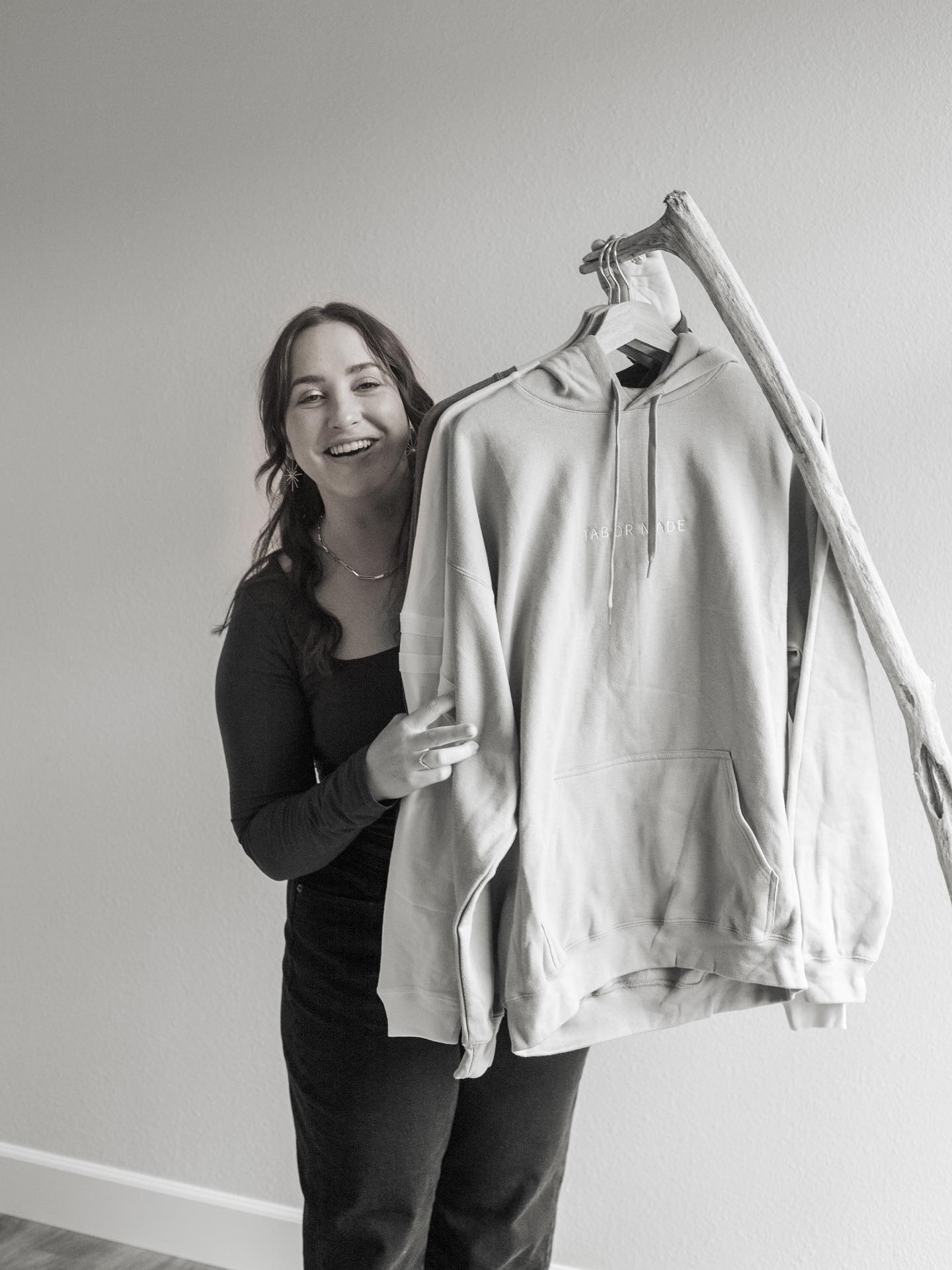 Welcome to the corner of the internet where we don’t wait for perfection, we embrace progress, and we put ourselves out into the world as authentically as we can muster.
Social media feels oversaturated these days, so you won’t find us looking to work the algorithm, getting the most likes, or even focusing all that much on building a huge following. I love the idea of curating and refining, but not so much so that I don’t share what’s happening in the meantime.
Tabor Made is very much a work in progress (and I hope it always will be). I’m growing into my role as a business owner, fueled by my delight that I’ve finally found a way to use both my right and left brain at the same time 🙌🏼.
I’ve been in this industry for a while now and our team of creatives — designers, screen printers, embroiderers, creative marketers — all bring so much great experience to the table. So, while this company may be new, our team is highly skilled, our process is very streamlined, and truly, we’re just thrilled to get to work with you!