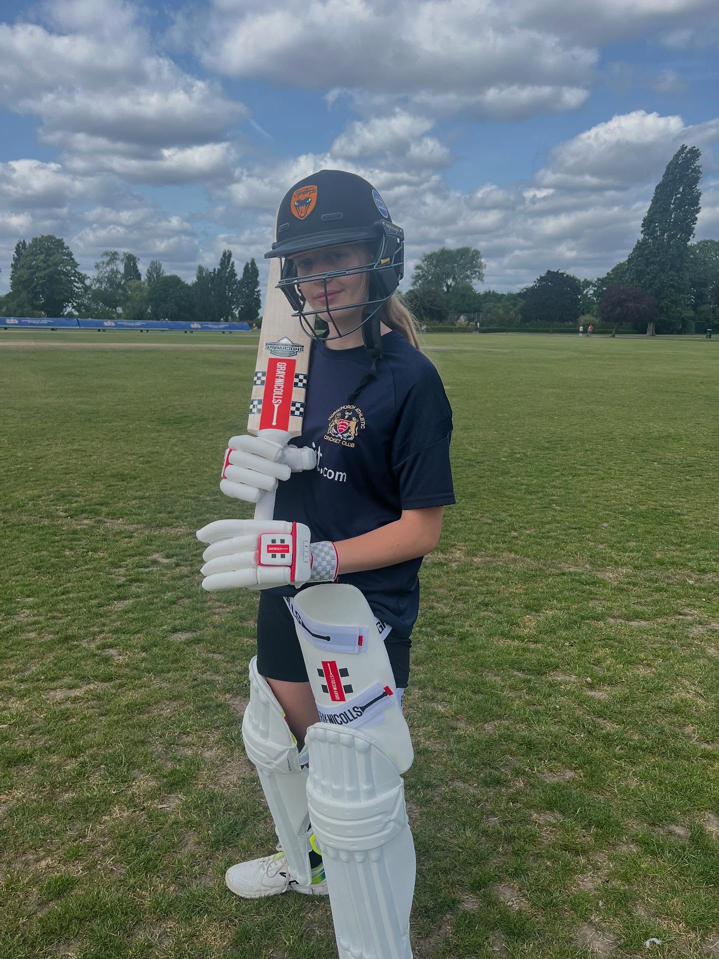 Megan & Riley getting ready for their u15 Essex league game, using the kit provided for us by @charlotte.edwards.foundation. Huge thank you to all at the foundation and to @c_edwards23 🏏