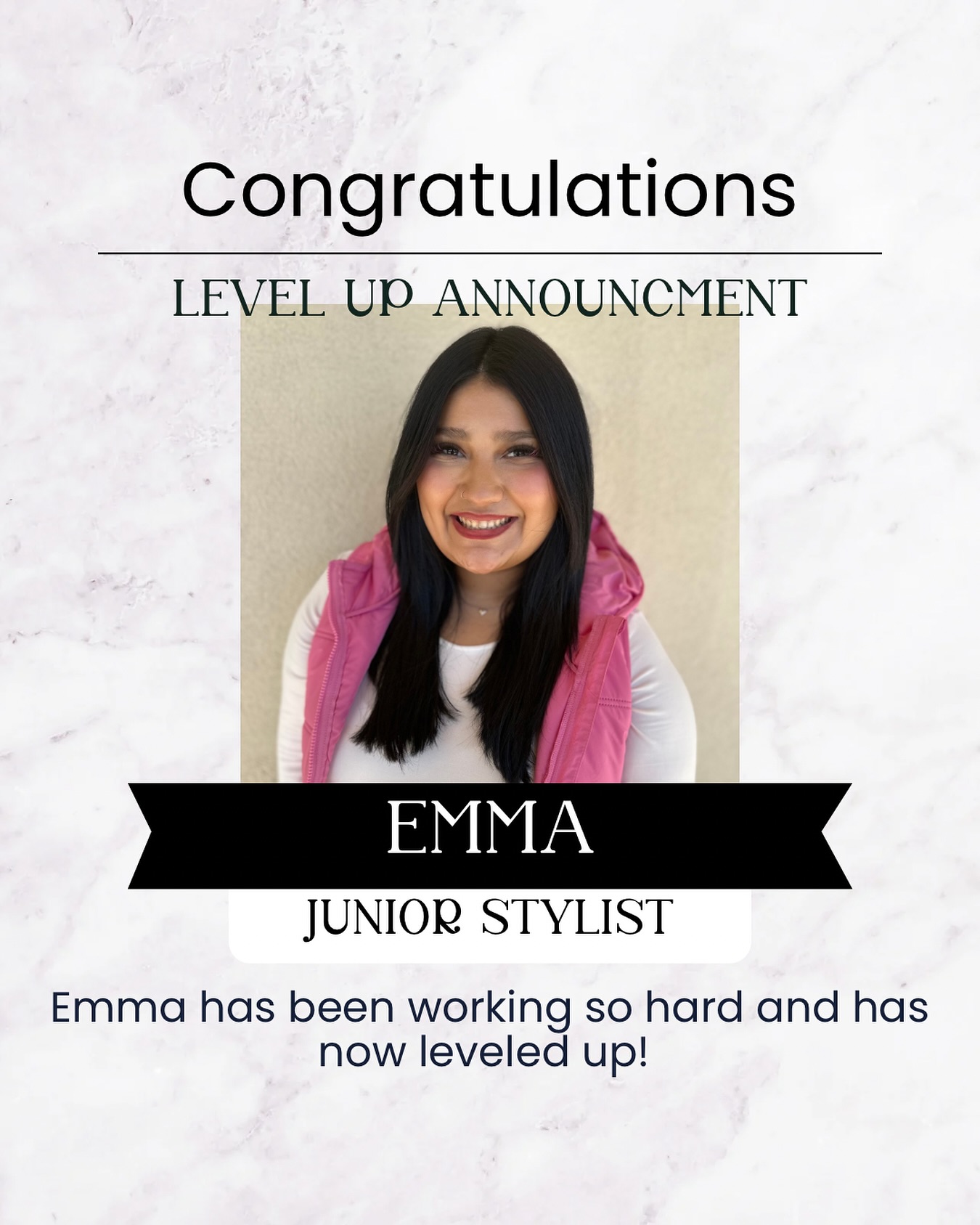 LEVEL UP !!!!!!!!
We are so proud of @emmalanee.hair and how hard she has been working! Can’t wait to see what the future holds and so excited for you!
#levelup #stylistpromotion #riotsalon