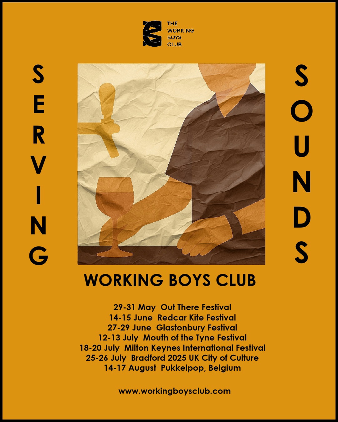 TOUR ANNOUNCEMENT 🚨
It’s a big one. Full 2025 dates for Serving Sounds, Noisy Noise Noise, and Wellbeing Wells are here.
This year, both Serving Sounds and Noisy Noise Noise will be at Glastonbury in the Theatre & Circus Fields, and at Milton Keynes International Festival. Huge love to both festivals for making space for our work.
⸻
Serving Sounds
We’re bringing the bar back to the North East with appearances at Redcar Kite Festival and Mouth of the Tyne Festival.
We’re also heading back to Belgium for Pukkelpop, and making our Bradford debut as part of the city’s year as UK City of Culture.
⸻
Noisy Noise Noise
Our newest touring show kicks off with a dream run —
Alongside Glastonbury and Milton Keynes, it’ll also be returning to Gilles Peterson’s We Out Here.
We’re back at both Basingstoke Festival and Spraoi in Waterford, this time with this brand new show.
We’ll also be at Festival of Brilliant in Staffordshire — a celebration of children’s literature —
And we close the tour with something truly special: a homecoming at Arts by the Sea in Bournemouth, right alongside the schools who helped create it.
⸻
Wellbeing Wells
Our latest piece continues its rural tour of the South East with the support of Applause.
You’ll find us in Manningtree, Broadstairs, Bognor Regis, Tendring and Witham — bringing wellness, joy and a bit of WBC magic to green spaces and town centres.
⸻
It’s going to be a very big year. See you out there.
#WorkingBoysClub #ServingSounds #NoisyNoiseNoise #WellbeingWells
#UKTour2025 #EuropeTour2025 #Glastonbury2025 #Pukkelpop #WeOutHere #ArtsByTheSea #OutdoorArts #FestivalSeason