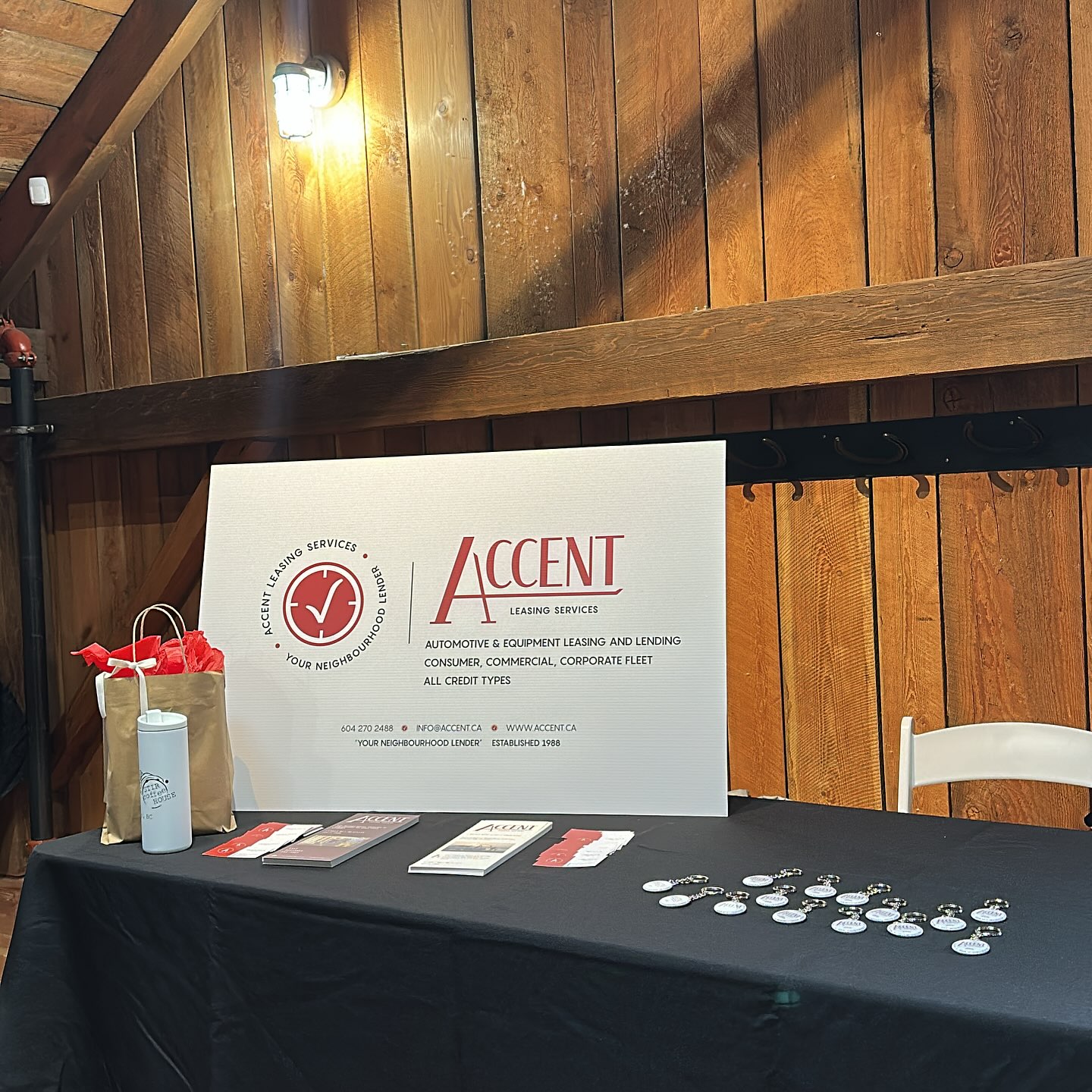 Booth is all set up @ladnerbusiness 2025 Business Expo! Come say Hi!