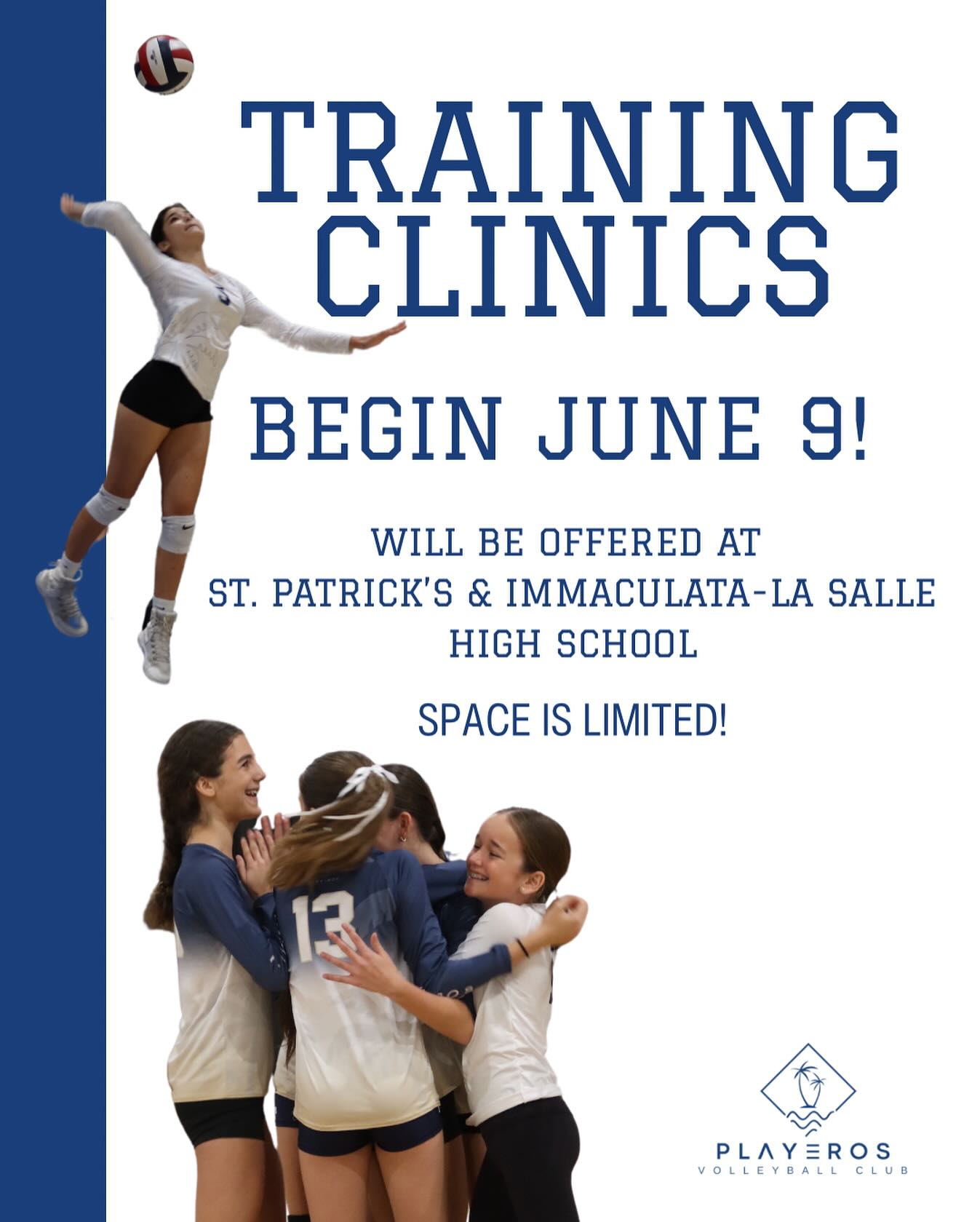 ๐จ Attention volleyball players: Our June summer clinics begin in just a few days!
Click the link in our bio to register. We look forward to seeing you there!
#playeros #playerosvolleyball #miamiclubvolleyball #clubvolleyball