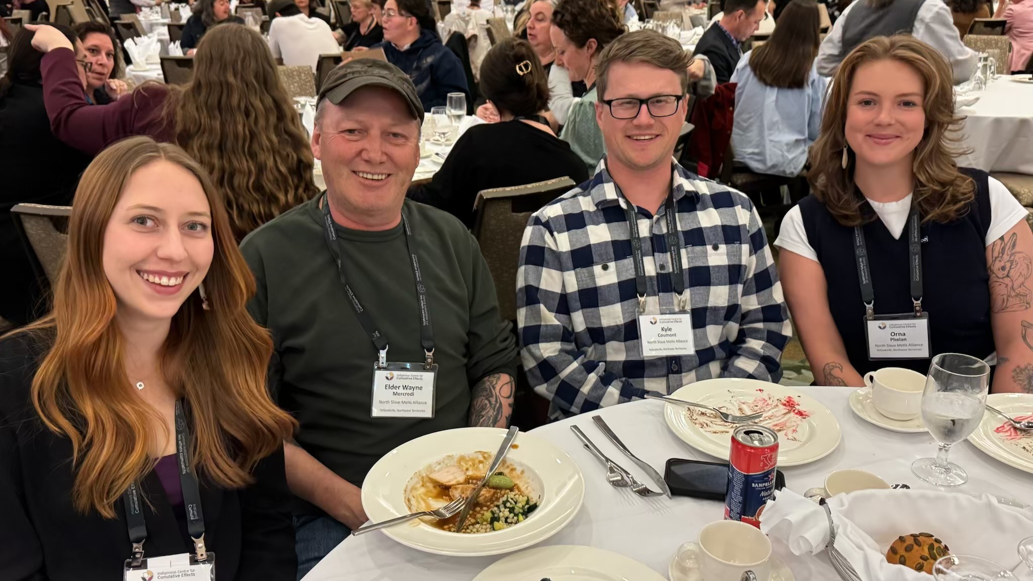 Last week, our staff and two community members travelled to Vancouver to attend the Indigenous Center for Cumulative Effects conference, Honouring All Our Relations: Embracing Perspectives on Cumulative Effects.
Our team was proud to share early insights from our Guardianship Program, with staff presenting: Investigating the Cumulative Effects of the Tibbitt to Contwoyto Ice Road on Barren-Ground Caribou – A Guardian-Led Initiative. (Stay tuned for a short video showcasing our Guardians on the winter road!!)
We’re grateful to have connected with Indigenous Guardians and Nations from across the country, and to have learned from the powerful stories shared.
Mahsi cho to the ICCE team for hosting an incredible gathering and for the invitation to be part of it.
