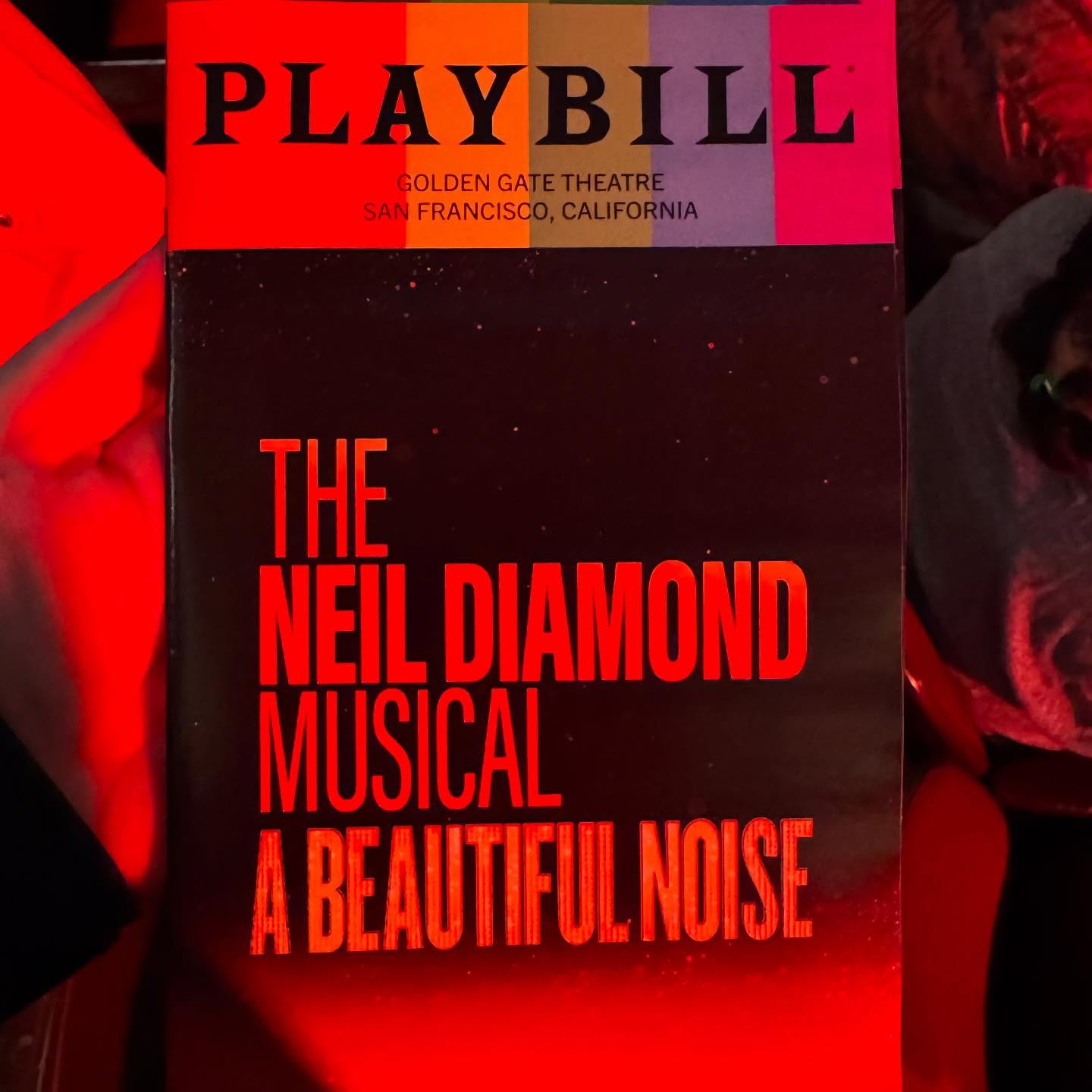 Musical Night - A Beautiful Noise The Neil Diamond Musical
#musical #sanfrancisco #gay #pride #neildiamond #abeautifulnoise #bsf #broadwaysf #goldengatetheatre #livetheatre #love #instagood #evilqueensf #playbill