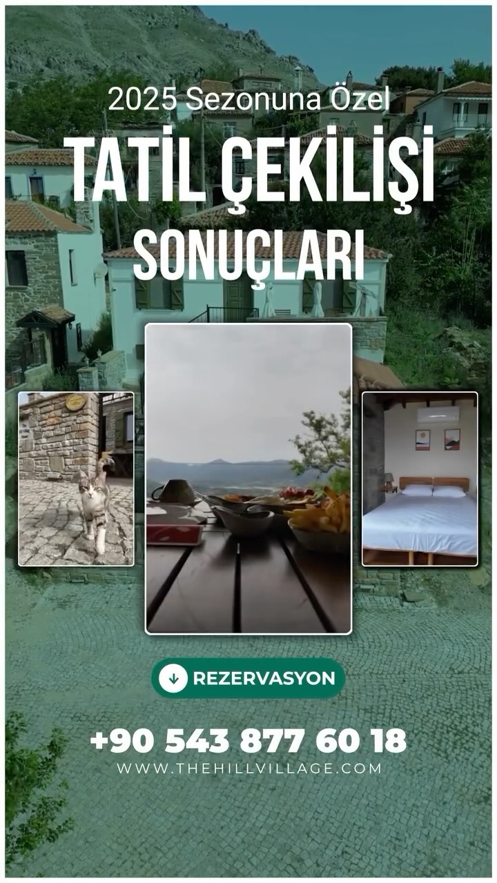 🎉 2025 Sezonuna Özel Tatil Çekilişimizin Sonuçları Açıklandı! 🎉
Gökçeada Tepeköy’de, The Hill Village House’da 2 kişiye 2 gece hafta sonu tatili kazanan talihlimiz:
🥳 @burcu35gok
Tebrikler! Dolu dolu, huzurlu ve otantik bir ada deneyimi sizi bekliyor ♥️
Yedek kazananlarımız ise:
1️⃣ @merveavlac
2️⃣ @musabhuseyn51
3️⃣ @suoznur
Kazananımıza DM yoluyla ulaşacağız. Yedeklerimiz, asıl kazanan hakkını kullanmazsa sırasıyla değerlendirmeye alınacaktır.
Katılan herkese teşekkür ederiz! 🫶
Bizi takipte kalın, yeni sürprizler ve fırsatlarla çok yakında tekrar görüşmek üzere!
#thehillvillagehouse #gökceada #tepeköy #gökçeadaotelleri #tatil #sᴜᴍᴍᴇʀ2025