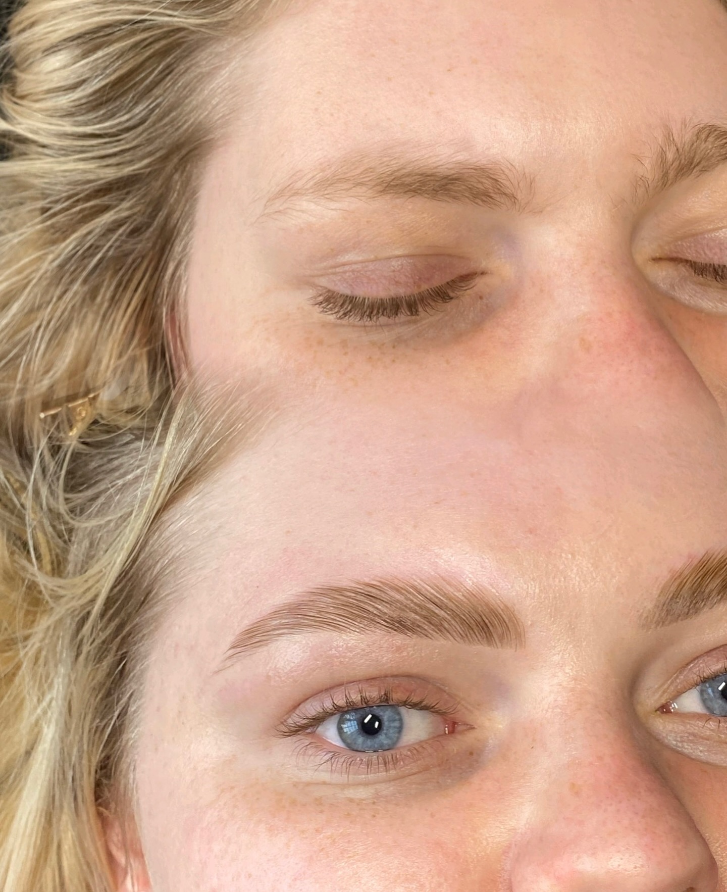 Bold Blonde Brows👌🏼
I envy my clients brows in the best way, they take to a lamination SO well and completely transform. My client rocks a big brow 😍
Using:
@lashglouk my go to lamination system every time
@thebrowgeekltd mapping products, scented mapping string is a must try!
@refectocil_uk medium brown tint, very carefully feathered through the brows
@italwaxuk gold hard wax
@lashglouk X @_chateaudebelle step 4 finishing serum for that perfect sleek finish
@saintandserenity skin blur to finish the skin
#eyebrowlamination #browlami #browlaminationnorthampton #eyebrowspecialist #browspecialistnorthampton #fluffybrows #shapetintandwax #browsnorthampton #naturalbeautynorthampton #cleanbeauty #beforeandafter #browtransformation