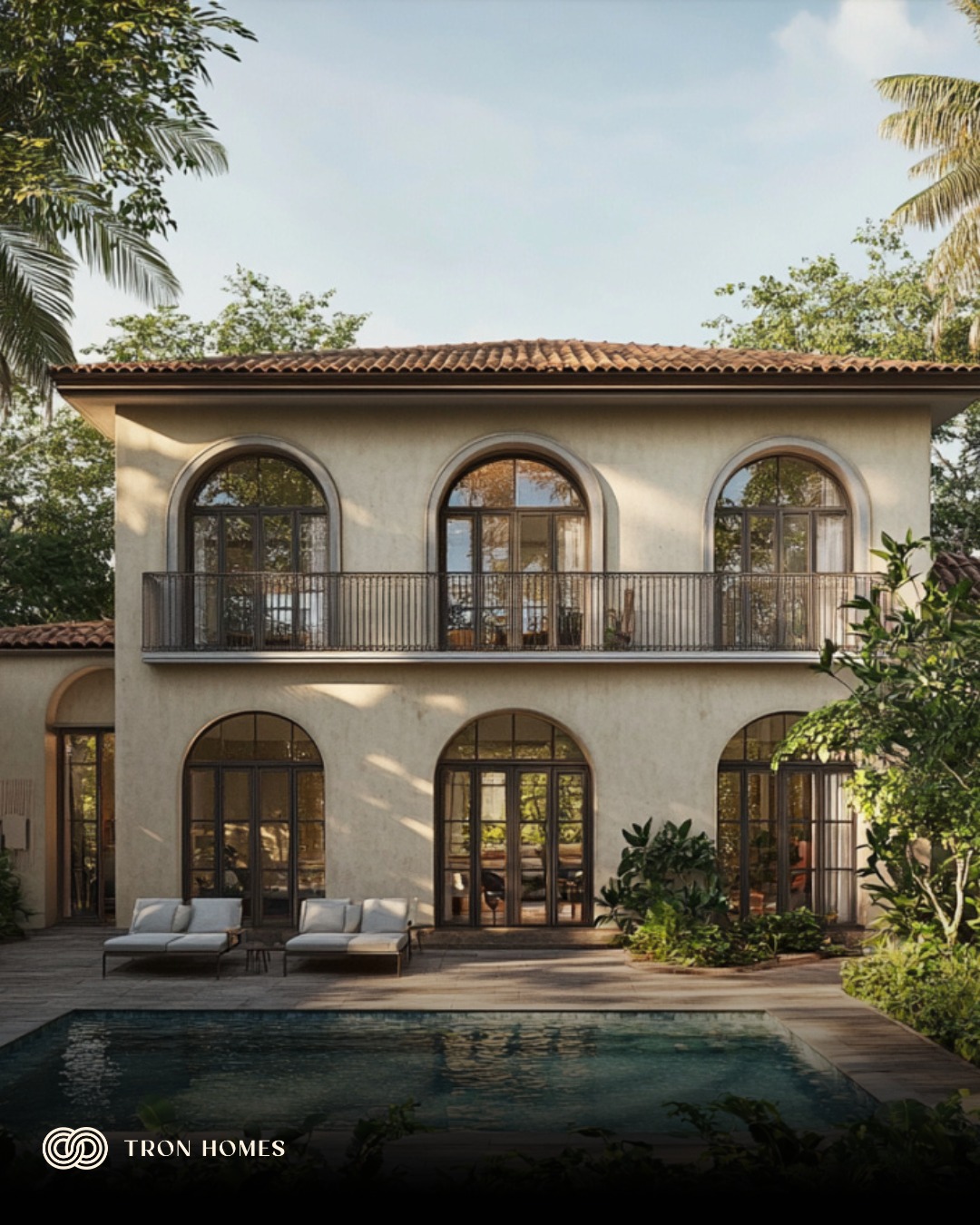 We often get clients who want the best of both worlds. Inspired by classical forms and features, they also don’t want to miss out on contemporary ease of living.
In this design, we pushed the envelope to see how far we could mix old-world charm with new-world edginess.
We paired timeless arches, lime-washed walls, and a terracotta roofline with large-format glazing, minimalist detailing, and a clean, restrained material palette.
We think it’s a lovely modern take on tradition. What do you think?
#TronHomes #ClassicMeetsContemporary #ModernMediterranean #DesignBalance #TimelessArchitecture #LuxuryLiving #ArchitecturalClarity