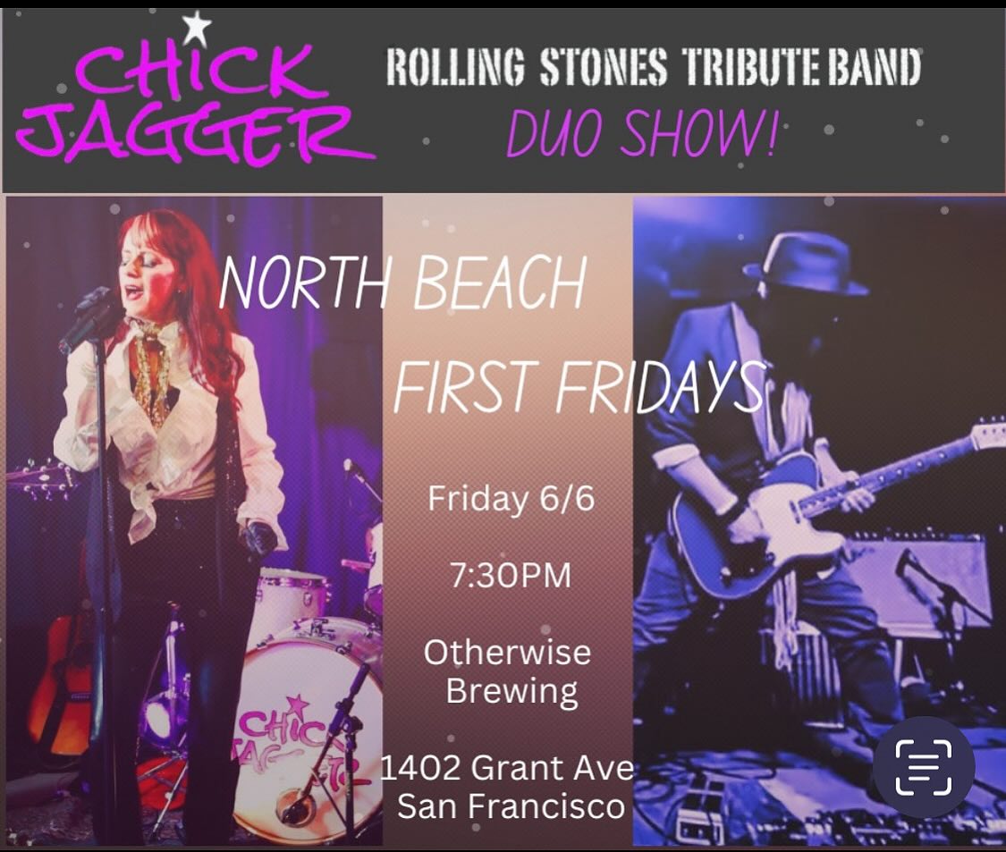This #friday join Chick in #northbeach for a special duo show during #firstfridays! 🤘🥳