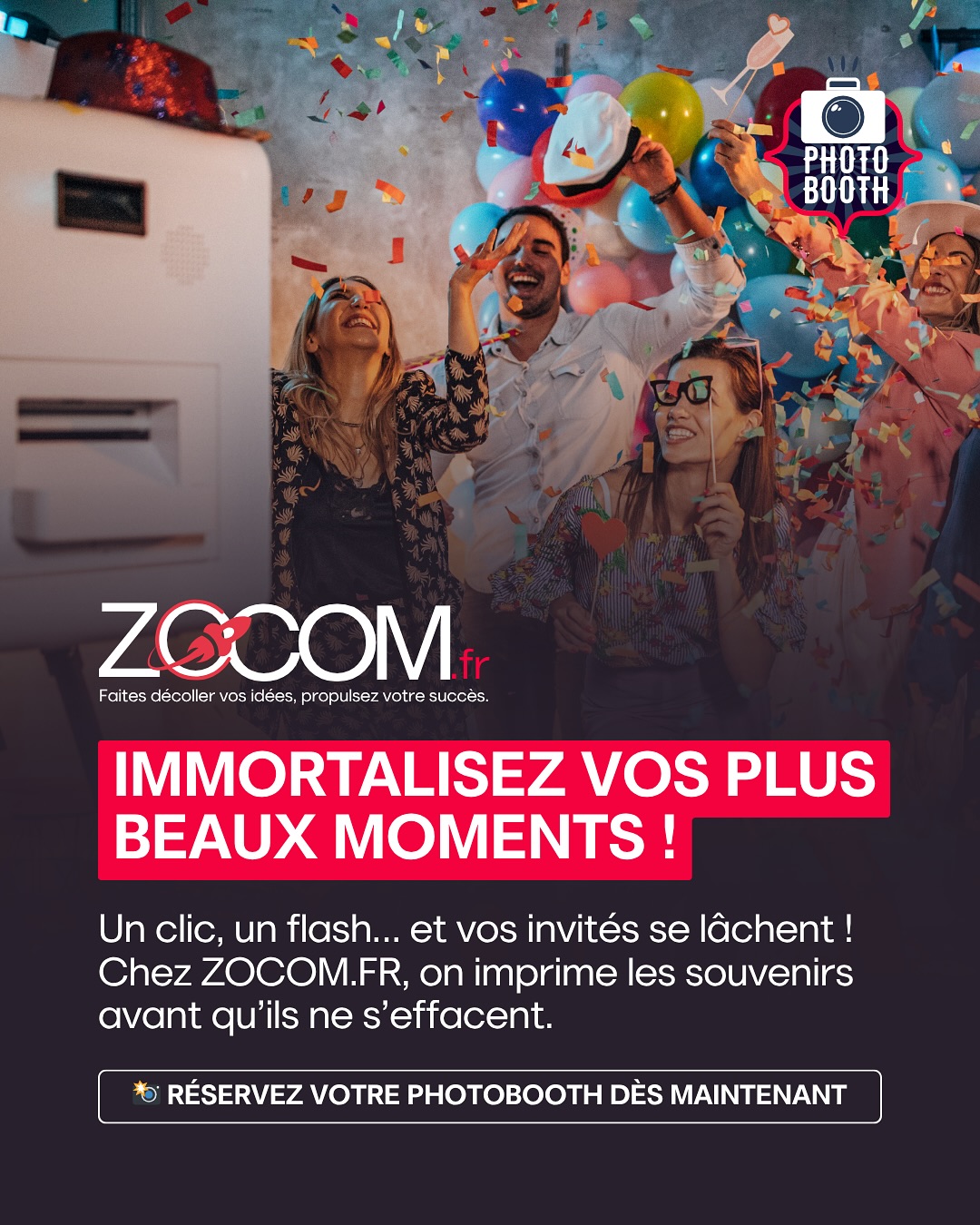 Mariage 💍, anniversaire 🎉, EVJF 💕, soirée d’entreprise 👔…
Un clic, un flash… et vos invités se lâchent ! Chez @zocom.fr, on imprime les souvenirs avant qu’ils ne s’effacent.
✨ Un design à votre image, des photos illimitées, des impressions sur place et toutes vos images accessibles ensuite en ligne.
🚚 On s’occupe de tout : livraison, installation, reprise.
Vous, vous profitez. Et vos invités aussi.
👉 Réservez dès maintenant : zocom.fr/nouscontacter
#photobooth #locationphotobooth #evenementiel #zocom #animationmariage #evjf #anniversaire #soiréedentreprise #souvenirs #photoboothfrance #weddingfun #zocomfr #teamzocom #photoboothexperience #orleans #photoboothorleans #photoboothblois #photoboothtours