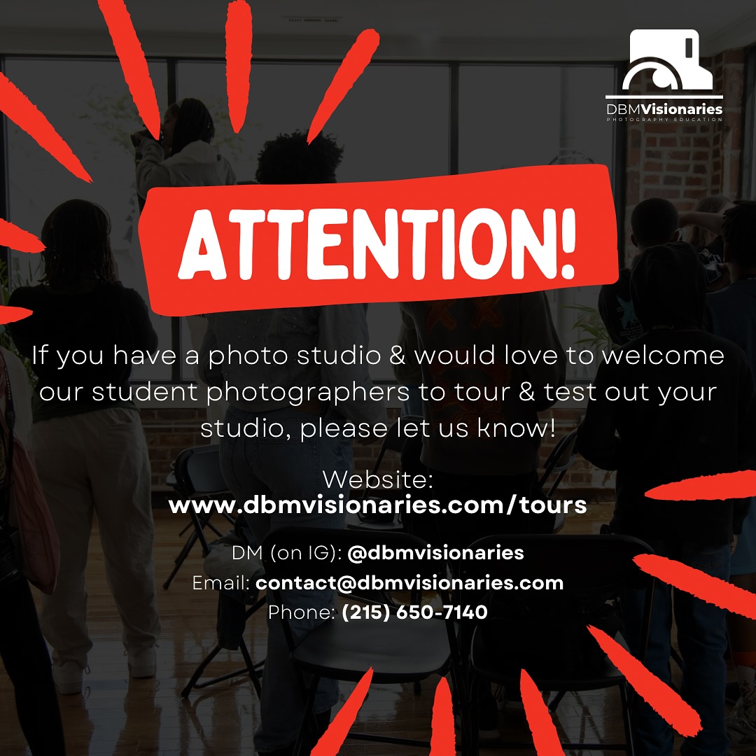 📸✨ Greetings to all the incredible photo studios in our community! We are thrilled to extend an invitation for you to partner with us by offering engaging studio tours for our DBM Visionaries photography students. 🌟
These tours present a fantastic opportunity for our students to immerse themselves in the world of professional photography. They will have the chance to explore high-quality equipment, grasp essential studio etiquette, and delve into the intricate processes involved in production. We believe that these experiences will significantly enrich their understanding and passion for photography.
Moreover, showcasing your studio will not only educate our students but also allow them to discover potential venues for their own future photoshoots, creating lasting connections and opportunities within the industry.
If you are enthusiastic about sharing your knowledge and helping to shape the next generation of photographers, we would love to hear from you! Together, we can inspire and empower these budding creatives to reach their full potential. 🙌📷
#DBMVisionaries #PhotographyEducation #StudioTours #InspireFuturePhotographers #CaptureTheMagic #CreativeCommunity #PhotographyJourney
