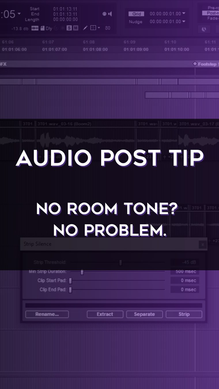 Editing dialogue without room tone? Try this.
Ever been handed a scene with no recorded room tone? It happens more than you think. In this quick tip, we show how to rebuild natural-sounding room tone using only the production audio you have. No fancy plugins. Just smart editing.
From awkward gaps to seamless dialogue. This is one of many ways you can fix it in post.
#productionsound #audiopost #audiopostproduction #dialogueediting #audioedit #soundediting #roomtone #filmsound #fixitinpost #postsound #audiotips #filmmakingtips #shinobisound