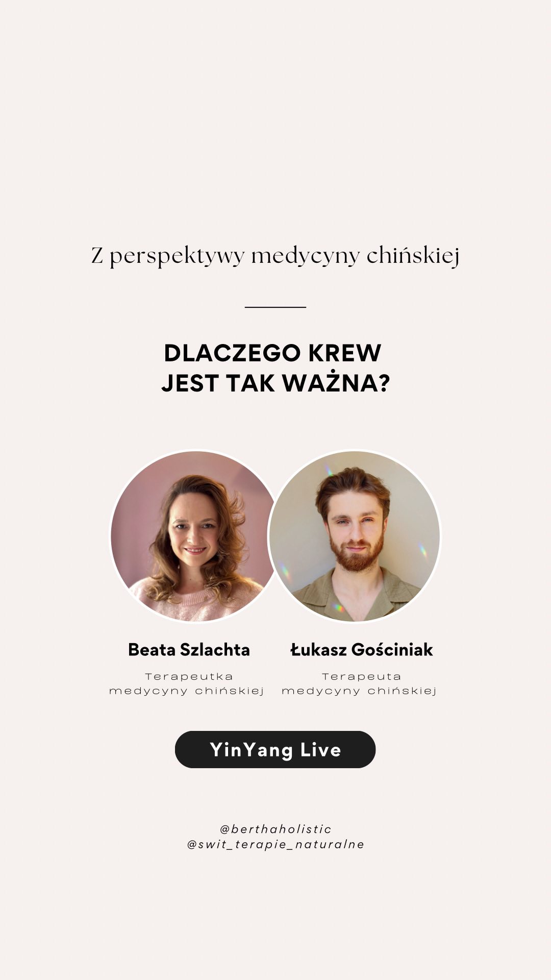🔴 LIVE: Krew (Xue) w medycynie chińskiej – Twoje źródło blasku, płodności i wewnętrznego spokoju
Czy czujesz, że Twoje ciało potrzebuje regeneracji? Masz bladą cerę, jesteś wiecznie zmęczona, masz problemy ze snem, a Twoje miesiączki są skąpe lub nieregularne?
W medycynie chińskiej może to oznaczać niedobór Krwi (Xue) – energii, która odżywia całe ciało, umysł i ducha.
W tym live opowiadamy:
✨ Czym jest Krew w medycynie chińskiej
✨ Jakie pełni funkcje w kobiecym ciele (uroda, cykl, płodność, emocje)
✨ Jak rozpoznać jej niedobór – objawy, które często bagatelizujemy
✨ Co osłabia Krew i jak ją wzmacniać (dieta, styl życia, zioła, akupunktura)
✨ Jak naturalnie wspierać się po porodzie, przy karmieniu, a także w czasie starań o dziecko
Ten live to kompendium wiedzy dla każdej kobiety, która chce zatroszczyć się o siebie holistycznie – od środka.
📍 Jeśli chcesz, abyśmy spojrzeli na Twoją sytuację indywidualnie, zapraszamy Cię do rozpoczęcia terapii w @berthaholistic lub @swit_terapie_naturalne.
🧡 Zaopiekuj się sobą w Bertha Holistic.
#akupunktura #wrocław #ziołolecznictwo #medycynachińska #TCM #zdrowie #niepłodność #płodność #emocje #zdrowiekobiety
#cyklmenstruacyjny #berthaholistic #niedobórkrwi