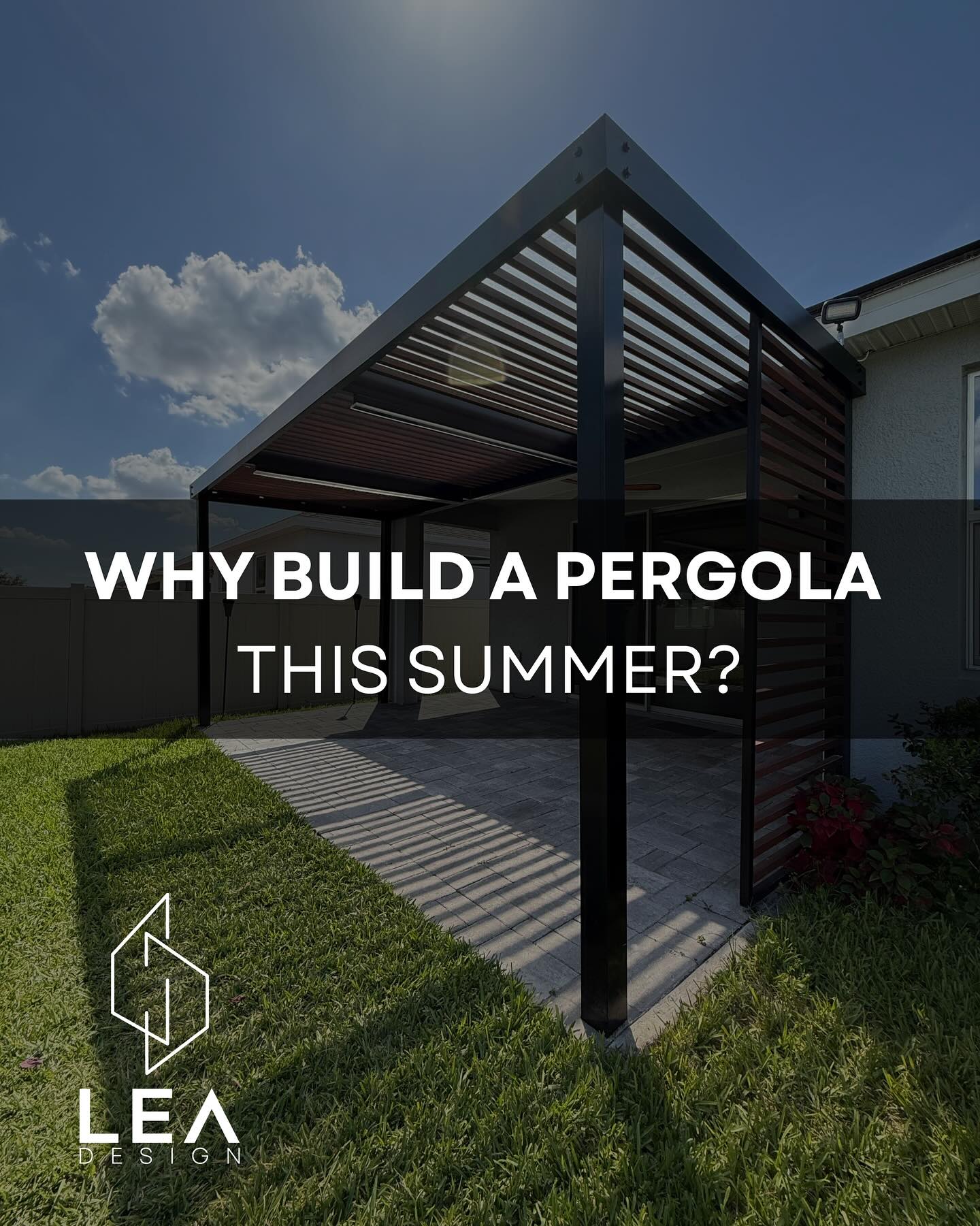 ☀️ Florida heat is no joke!
But your backyard can still be your favorite place to be.
A custom aluminum pergola is more than just shade,
it’s luxury, style, and a smart way to add value to your property.
💬 Tell us your dream outdoor space, we’ll design it.
————————————————
☀️ El calor de Florida no es un juego!
Pero tu patio aún puede ser tu lugar favorito.
Una pérgola de aluminio a medida es mucho más que sombra, es lujo, estilo y una forma inteligente de aumentar el valor de tu propiedad.
💬 Cuéntanos cómo sueñas tu espacio exterior, nosotros lo diseñamos.
#LuxuryPergola #FloridaLiving #OutdoorDesign #LEADesignFL #PergolaDesign #SummerInStyle #PropertyValue