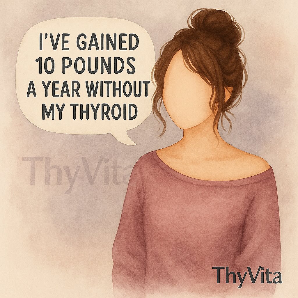 Youâre not imagining itâafter thyroidectomy, the calories might be hidden but the pounds arenât.
Like and share this post if you agree and comment below if it happened to you.
ThyVita.com
#ThyroidHumor #WeightGainAfterThyroidectomy #ThyroidLife #ThyroidSurvivor #ThyVitaTribe #ThyroidHealth #HypothyroidProblems #ChronicIllnessHumor #ThyroidCommunity #ThyroidAwareness #YoureNotAlone #NutritionFirst #LowStomachAcid #PatentedFormula #ThyroidSupport #voiceofsurvivors