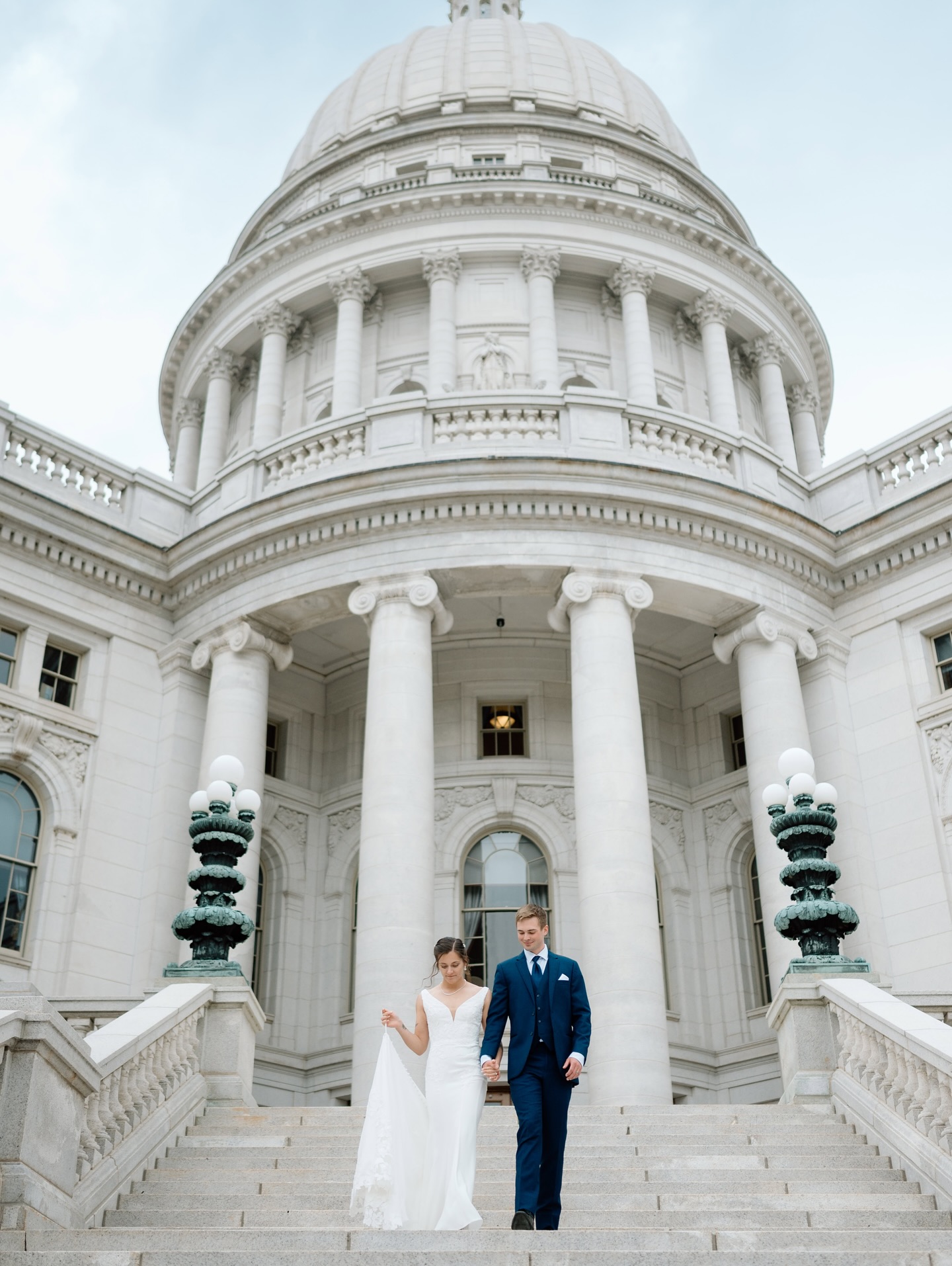 05.02.25 K+T 🖤
Venue: Wisconsin State Capitol, Assembly Parlor
Officiant: Bride’s Sister
Bouquet: Bride’s Mom
Rings: Roger’s & Holland
Dress: Bridal Boutique Platteville
Suit: Men’s Warehouse
Hair: Bride’s Mom
Makeup: Bride
Groomsmen suits: Men’s Warehouse
Madison, Wisconsin Wedding Photographer
Wisconsin State Capitol Wedding
Small wedding at Wisconsin Capitol
Wedding portraits at the Capitol in Wisconsin