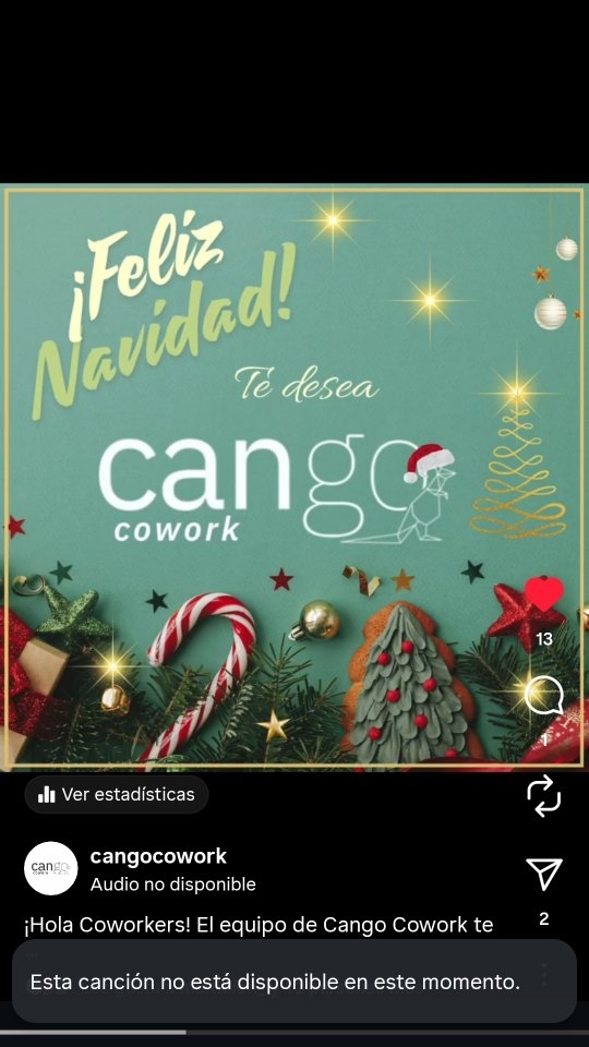 ¡Hola Coworkers! El equipo de Cango Cowork te desea con mucho cariño una muy linda Navidad.💕
¡Agradecemos siempre que vengas a nuestro Cowork y concretes tus sueños y proyectos! ☕
Que tu gran regalo sea el éxito, después de toda la perseverancia y esfuerzo que le has dedicado a tu emprendimiento.
Paz, amor y esperanza en abundancia para ti y tus seres queridos. 🎅🏻🎁🎄✨
#coworking #cowork #ideas #ideasdenegocios #emprendedores #oficinas #profesionales #direcciontributaria #empresas