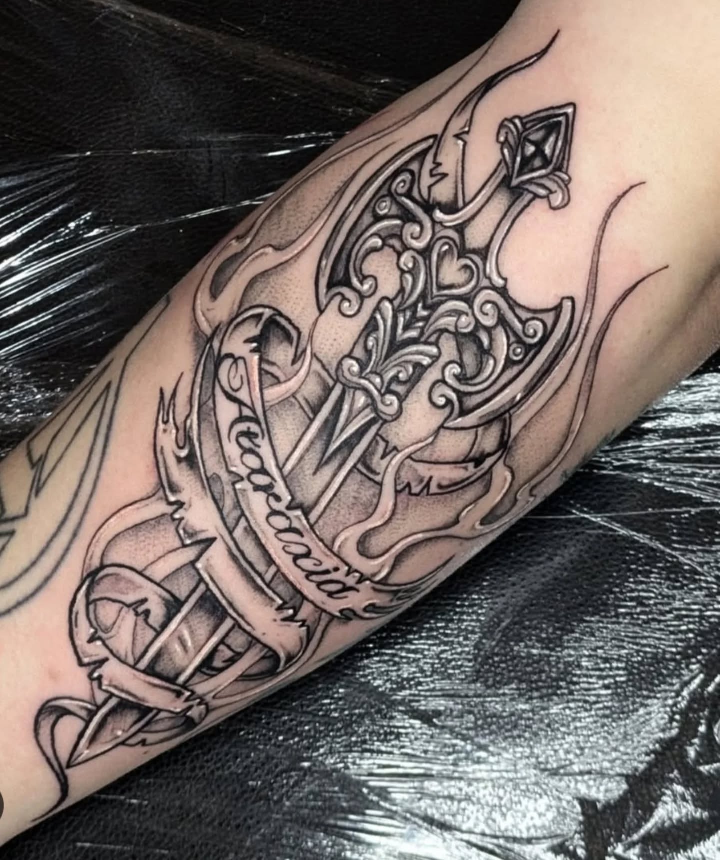 ๐ก๏ธ Unleashing the blade! Our talented artist @misa.dahmer just finished this incredible sword tattoo, packed with intricate details and flowing lines. The craftsmanship speaks for itself on this one.
SLC Ink Tattoo
1150 South Main Street
Salt Lake City, Utah
(801) 596-2061
slcinktattoo@gmail.com
www.slctattoos.com
#SwordTattoo #TattooArt #BlackAndGreyTattoo #DetailedTattoo #CustomTattoo #TattooInspiration