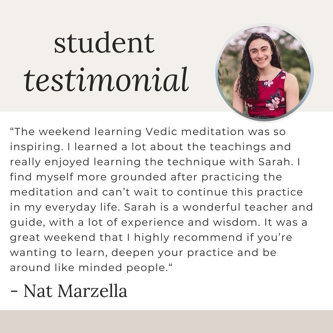 What a beautiful testimonial from Nat Marzella who flew from Melbourne to join my MEDI STEADY GO in person course this month.
If you are ready to learn more about the power of meditation to help steady you so that you can feel calm and joyful about facing into your life- whatever that brings- then please do reach out to chat.
I have an online course for interstate and international students that starts this Thursday 26 June. It is 4 x 2 hour sessions over four consecutive days. I also have an in person course in Sydney on the weekend of 26 & 27 July.
Visit my website www.sarahsusak.com for details and to register. Or DM me for a 1:1 chat so you can ask any questions you may have.
ARE YOU MEDI?
#medisteadygo #areyoumedi #meditate #meditation #vedicmeditation #calm #steady #joy #go