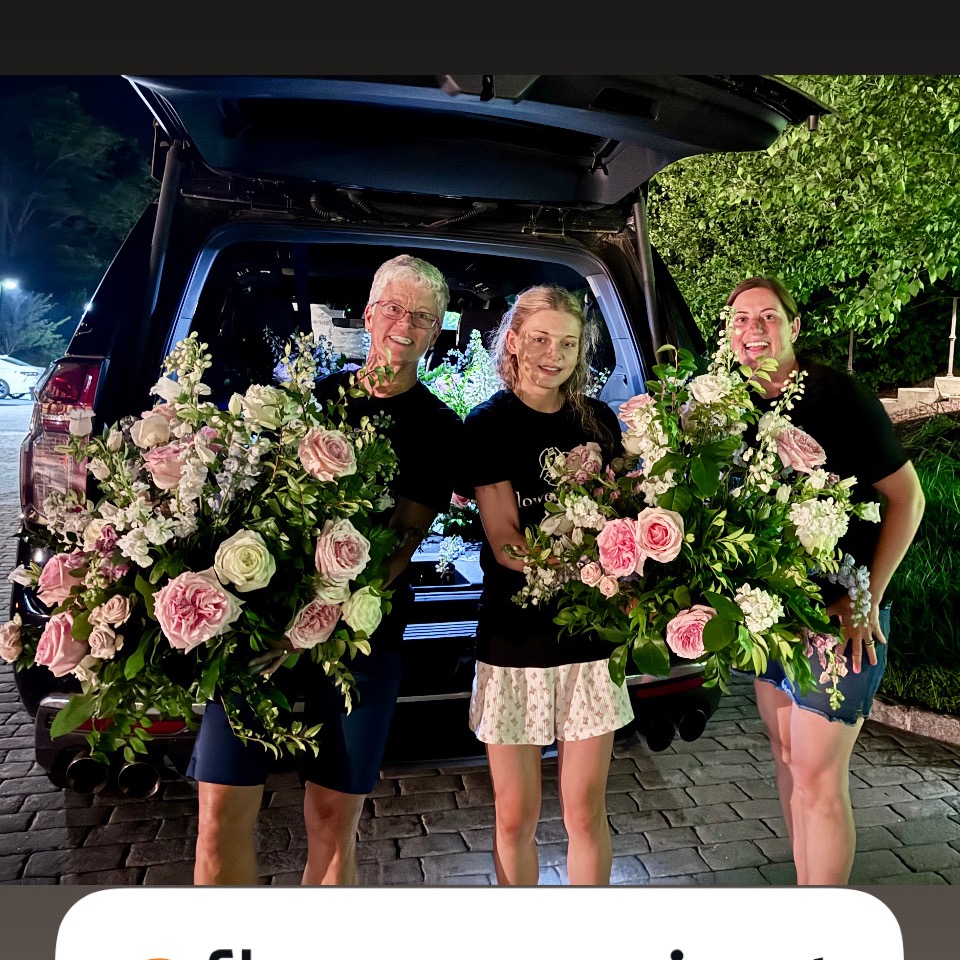 We keep late hours when it means gorgeous flowers for our recipients. Our volunteers are troopers....look what they picked up for us after the party to repurpose the next day. So grateful to bride, Alexis and her florist @michelefordfloraldesign for reaching out to us to share these wedding florals. The new bedside arrangements were a big hit for all the patients @stcamillusrehab in Stamford. It made their day, and ours as well.