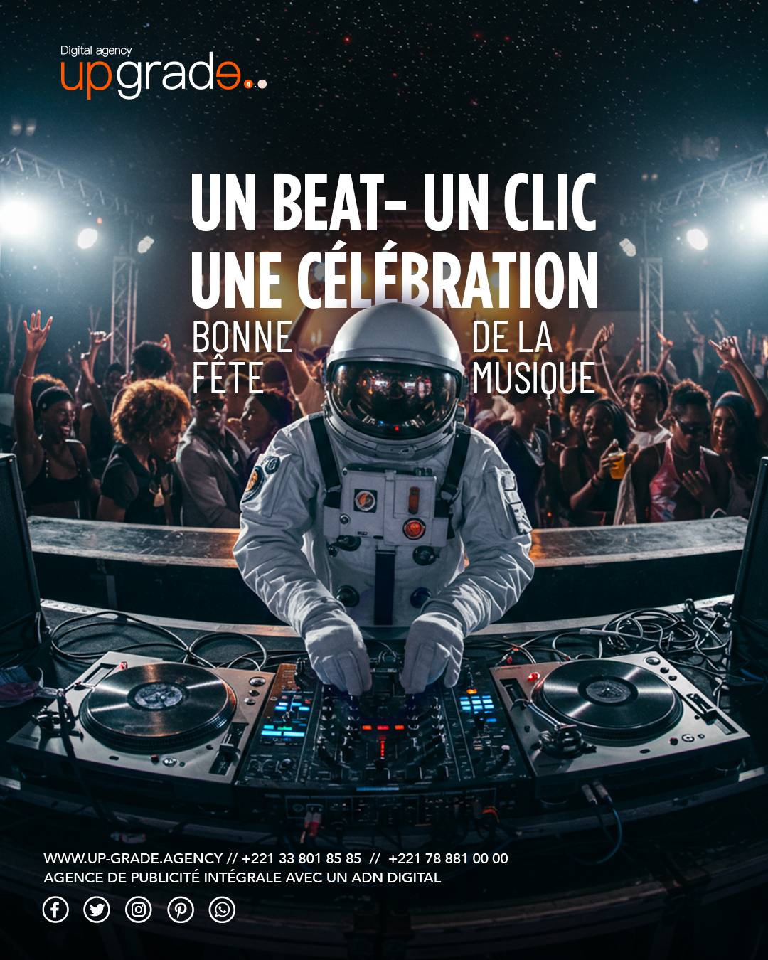 Swipe, scroll… et laisse la musique te guider !
Aujourd’hui, le feed devient une scène. Les likes ? Des applaudissements.
Et toi ? Un·e artiste du quotidien.
🎶 #FêteDeLaMusique – parce que même à travers un écran,
le son connecte les cœurs, booste les esprits, et fait danser nos algorithmes
Poste ton mood sonore du jour,
Et fais circuler le groove dans ta story.
#PlayItLoud #MusicIsNow #digitalmusic #CultureDigitale #VibeEtConnexion