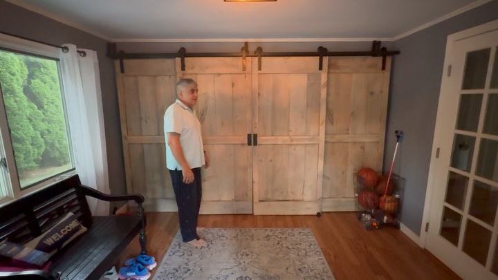 They say the shoe maker has no shoes. But finally, after 20 years of living here, The Barndoorist listened to Mrs. Barndoorist and all the little Barndoorists and took out the ugly bi fold doors in the front mud room and put in nice semi-rustic light oak colored aged pine double bypass divider doors in the space! #northofboston #ipswichma #marbleheadma #salemma #essexma #essexcountyma #capeannhome #northshoreboston #capeannma #rowleyma #newburyport #nbpt #newburyportma #amesburyma #farmhouse #beverlyma #manchesterbythesea #gloucesterma #barndoors #bostonbuilders #reclaimed #reclaimedmaterials #reclaimedmetal #art #localartist #artisan #antiquedoors #cambridgemass #boston