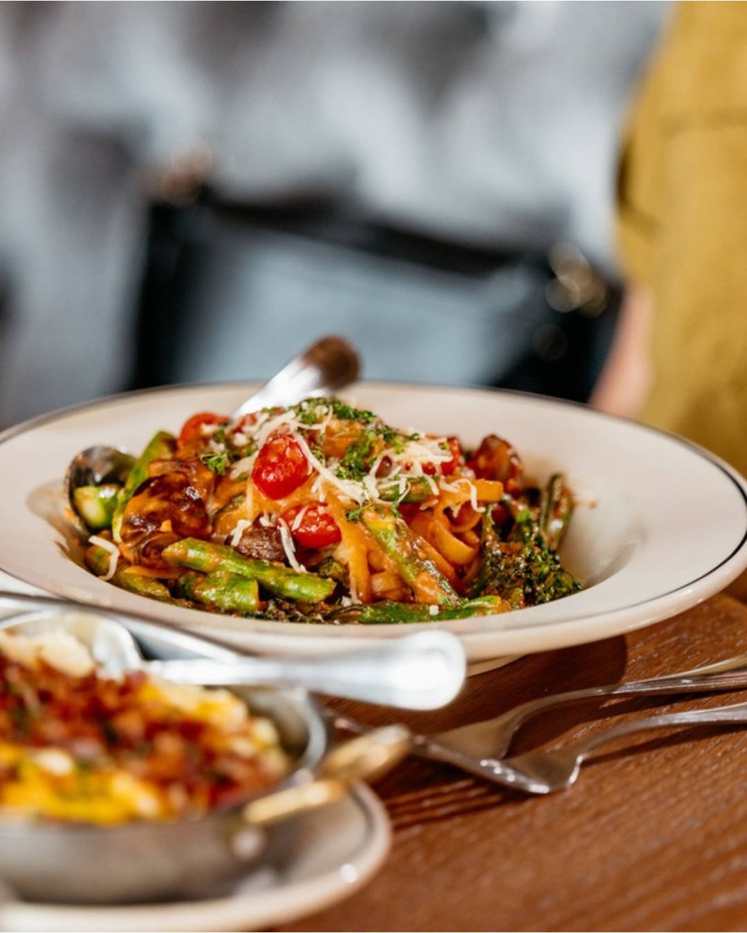 No meat? No problem. Our vegetarian option is proof that comfort and flavor don’t always need a carving knife.