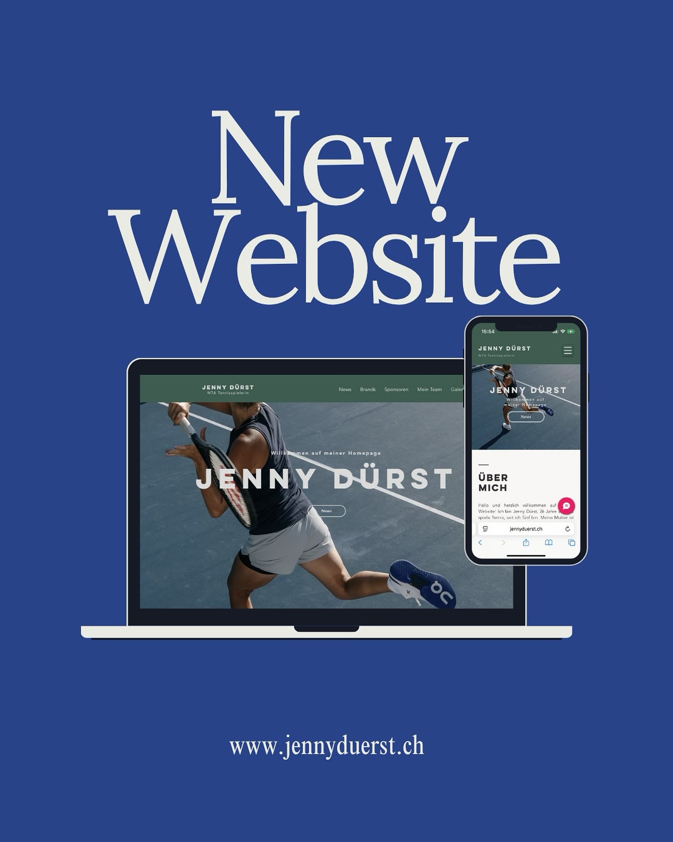The digital home for @jenny.duerst is live: a place where her passion, determination, and dream of competing at the Grand Slams come to life.
As her athlete management, I created this platform to showcase Jenny and her remarkable sporting journey. On the website, you can learn more about her development since childhood, her big dream of competing at the top of the Grand Slams — and the brands she has already successfully partnered with. Maybe you’ll be the next one!
Feel free to visit, follow Jenny on her path to the top of international tennis, and sign up for her newsletter to stay up to date!
https://www.jennyduerst.ch
#AthleteManagement #Tennis #WTA #WTATour #JennyDürst #SportsCareer #GrandSlam #WebsiteLaunch #SportsMarketing #AthleteBranding #TennisLife #ProAthlete #SportsBusiness #DigitalSports #WomenInSports #TennisPlayer #SportsManagement #SwissTennis