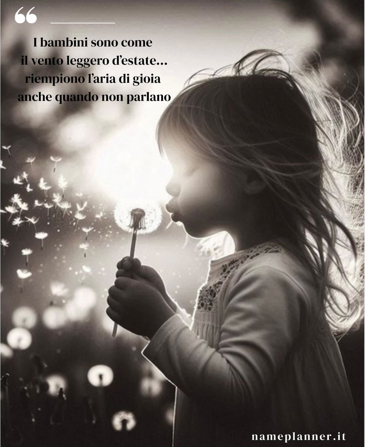 “i bambini sono come il vento leggero d’estate… riempiono l’aria di gioia anche quando non parlano”
Lasciati trasportare anche tu nel mondo di Name Planner per avere il consiglio di un nome speciale e unico per il tuo bambino/a in arrivo.
Contatta Name Planner o regala questa particolare esperienza a una coppia che ti sta a cuore e sta vivendo un momento così speciale come l’arrivo di una nuova vita!
#futurigenitori #regalooriginalebabyshower #regalooriginale #genderrevealparty💖💙 #regalospecialeperlamamma #cicognainarrivo #sceltadelnome #parentstobe❤️