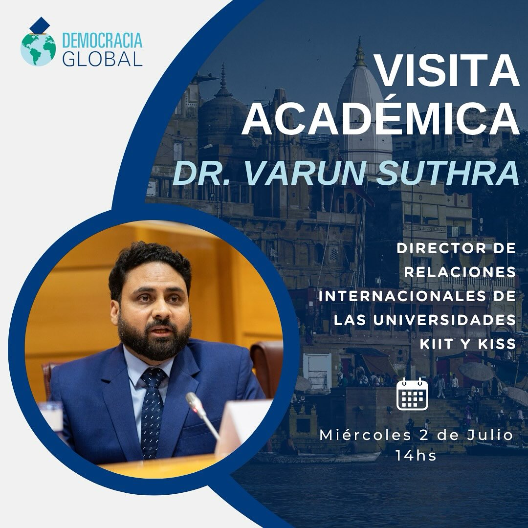 📣 Los invitamos a participar el 2 de Julio de este encuentro académico con el Dr. Varun Suthra, especialista en Relaciones Internacionales y reconocido por tender puentes entre la diplomacia académica y la cooperación legislativa a través de foros mundiales como la Comisión de Comunicaciones de la FIVB.
🔗Link de inscripción en el linktree de nuestra biografía
❗️Cupos limitados
#relacionesinternacionales #charlainformativa
#academia #evento #democraciaglobal