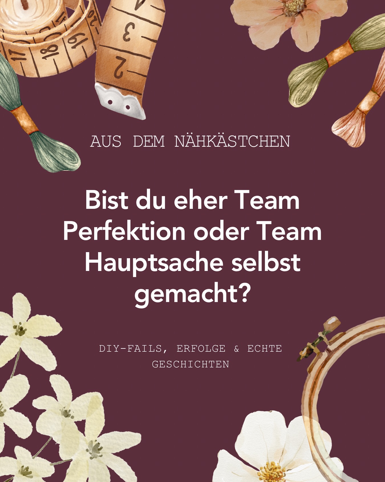 Beim DIY gibt’s viele Wege – manche exakt geplant, andere voller Improvisation. 😄 Was passt besser zu dir?
Ich muss gestehen, dass ich schon sehr perfektionistisch bin. Das nimmt mir leider manchmal den Spaß am selber machen. Deshalb versuche ich immer häufiger den Druck rauszunehmen und einfach mit Herz dabei zu sein. 💚