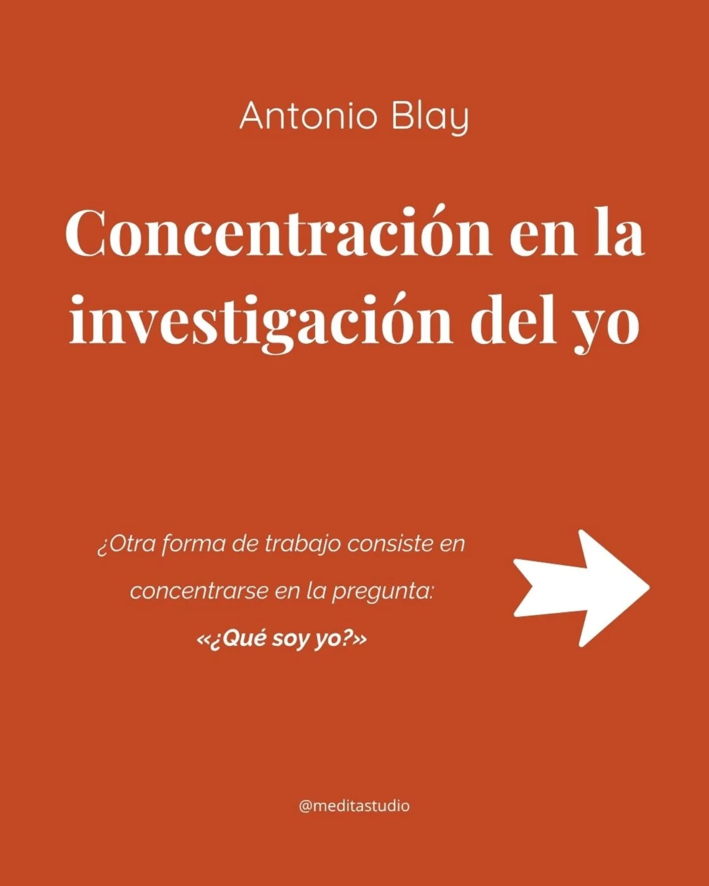 "Yo, que soy quien vive todas sus experiencias.
Yo, que soy el protagonista de toda mi vida.
Ese yo que lucha, que sufre, que se alegra,
que está siempre presente en toda circunstancia...
En definitiva: el yo es el eje de todo mi proceso existencial.
Y, sin embargo, no sé nada de él."
📖 Texto completo de Blay + "Todo es conciencia" de Mónica Cavallé en el blog (link en story)
https://www.meditayogaestudio.es/post/técnicas-de-concentración-iv-en-la-investigación-del-yo
Una invitación a mirar más allá de la forma, el pensamiento y la emoción.
💭 ¿Has sentido alguna vez esa pregunta viva en ti?
#TrabajoInterior #AntonioBlay #SabiduríaDelSer #Concentración #Meditación #Presencia #conciencia #MónicaCavallé #MonicaCavalle #consciencia #YogaValencia