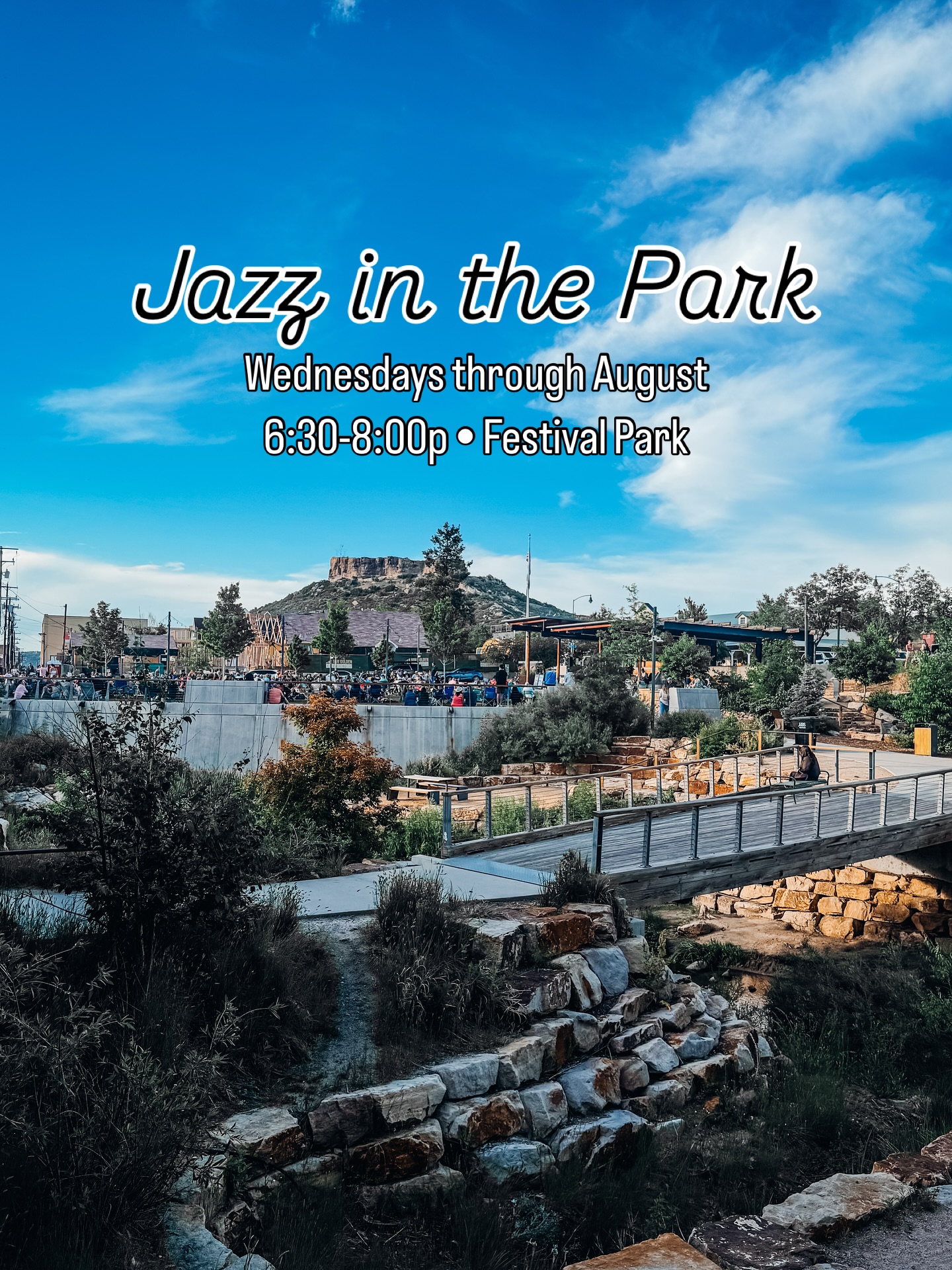 Enjoy live jazz in the park every Wednesday in Downtown Castle Rock, courtesy of @castlerockmusic 🎶