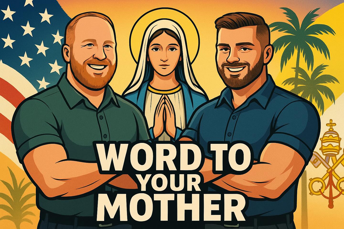 Check out our new podcast on all things Marian: Word to Your Mother @wordtoyourmotherr
Our first episode is live on Spotify and Apple Podcasts, and will soon also be available on YouTube.
Join us as we break down the Church’s Mariology and walk through the urgent necessity of Marian devotion and total consecration. If two regular Catholic dudes can do this, it’s definitely for everyone!