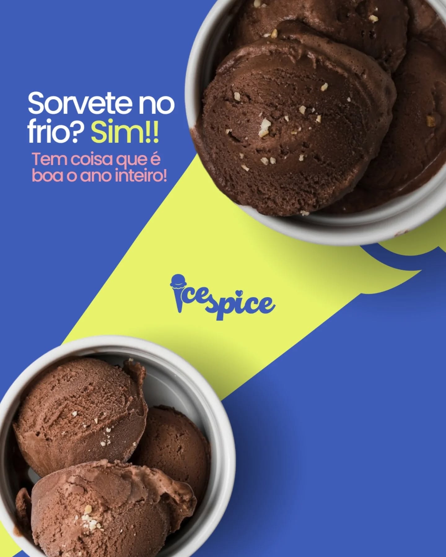 Quem tem limite é município! Aqui a gente curte um sorvete o ano inteiro.
Descubra o sabor Ice Spice e se apaixone a cada colherada.
Ice Spice, mais doces do que nunca. 🍨😋
