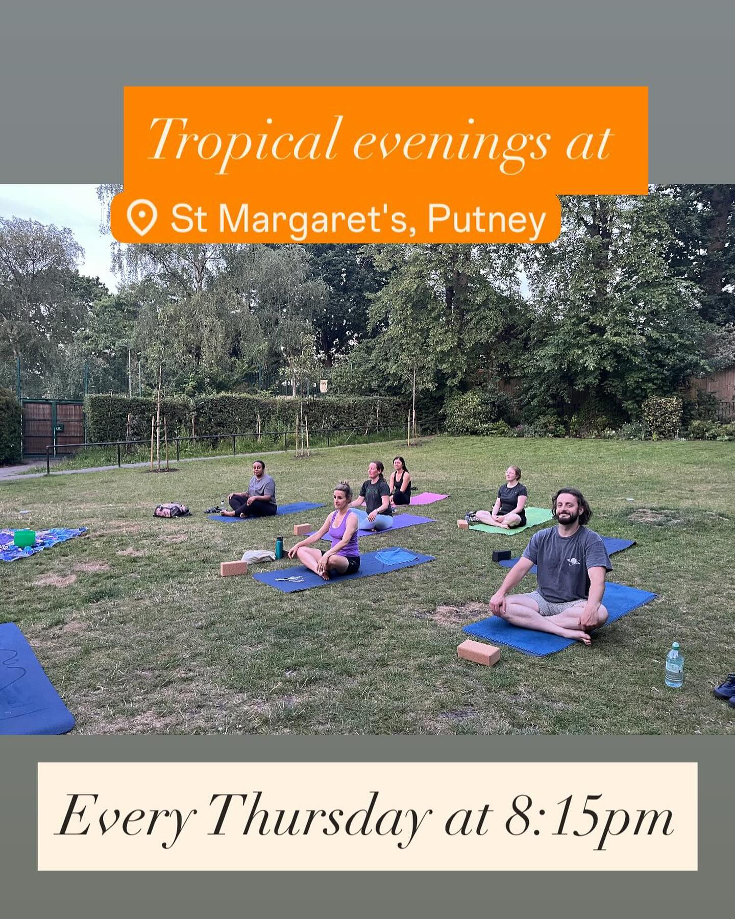 Yoga at St. Margaret church. Every Thursday at 8:15 pm