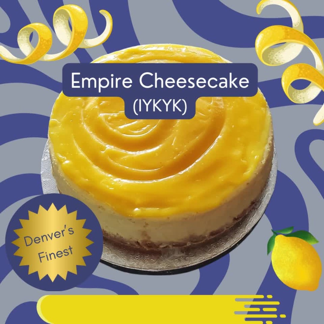 LOVE LEMONS? We got you! Try a lemon cheesecake from Denver's finest -- Empire Cheesecake (IYKYK!) ALWAYS HOMEMADE, ALWAYS FRESH -- NEVER FROZEN. Order today: EmpireCheesecake.com #Denver #DenverFoodie #EmpireCheesecake #Cheesecake