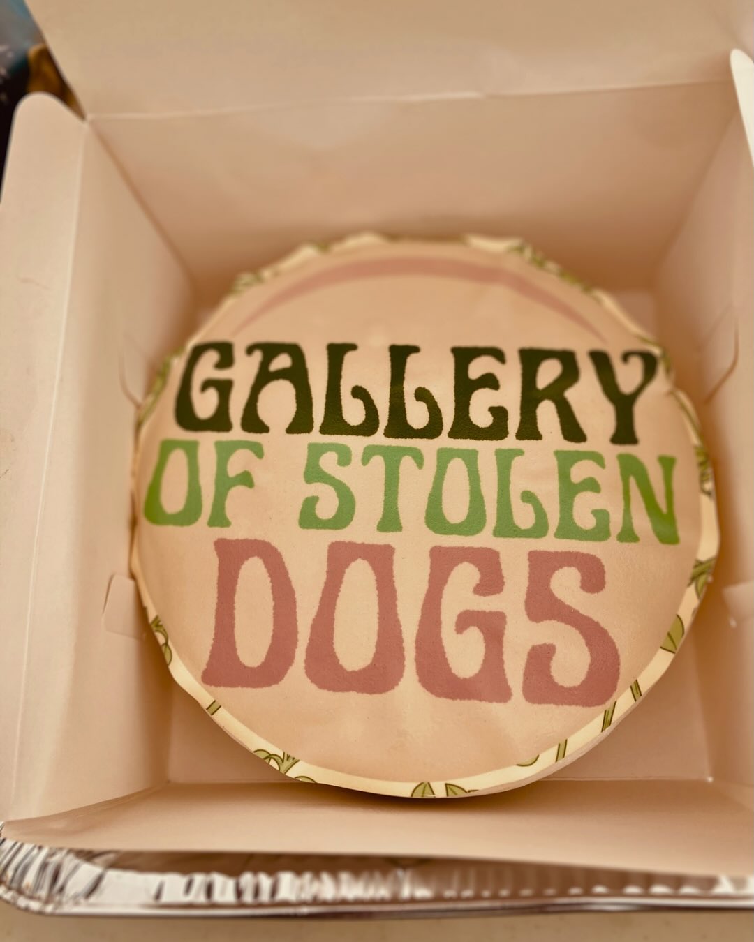 Look at the amazing cake Alice made for our first live outing of all the songs on our album in order. #RockFood #baking #cake #homemade #galleryofstolendogs #altrock