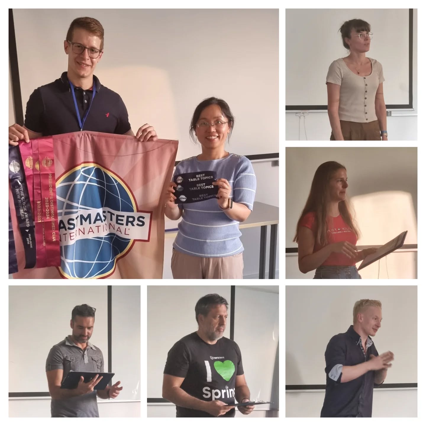 from 19.6.25 meeting - Ping with 3rd succesive Table Topic win where almost everybody compete with Table Topic Master Dejan, speakers Hanna and Nevenka, evaluators Maja, Dejan, Matej, Niklas, Vladimir ... great meeting!