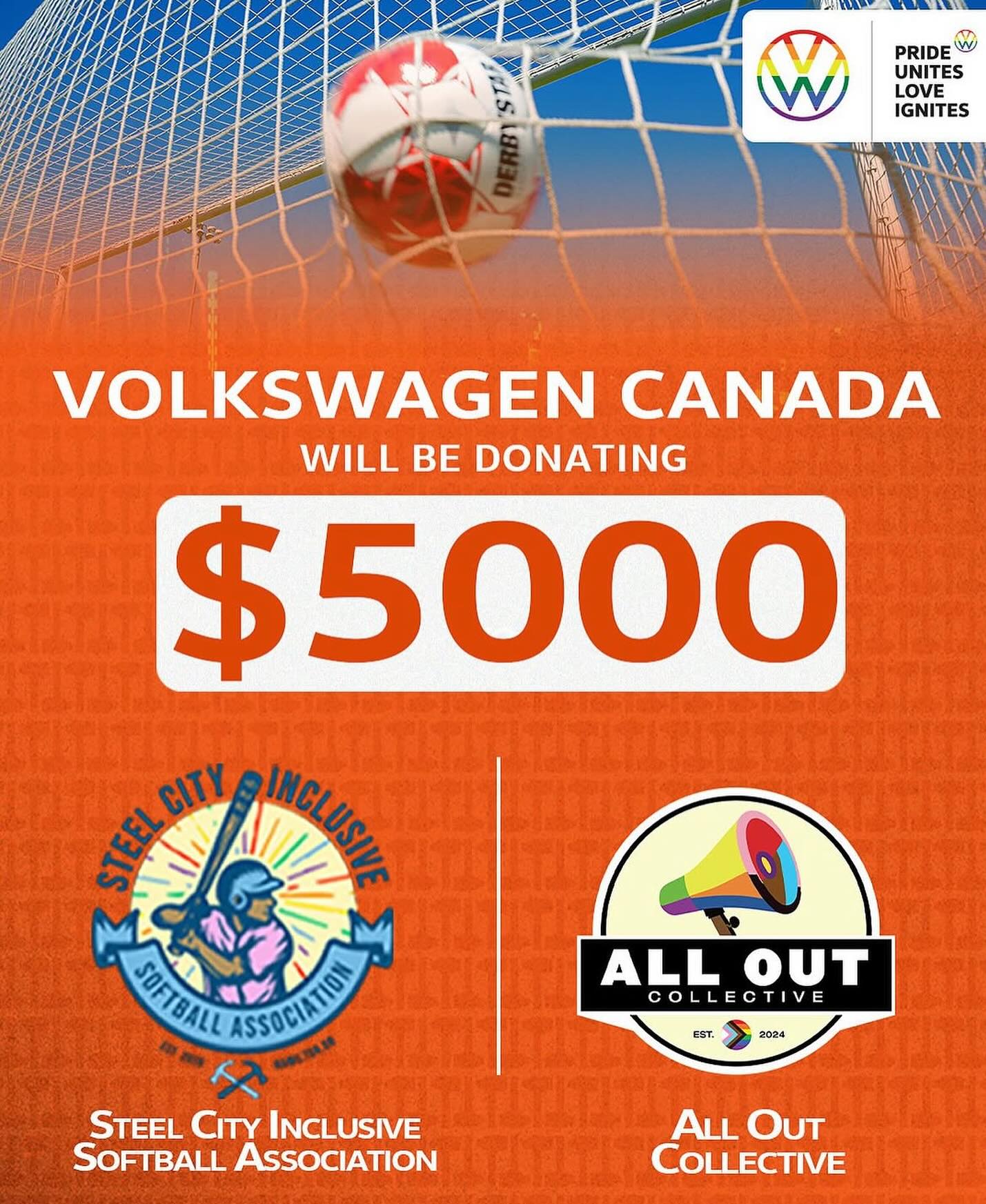 ALL THE GRATITUDE!
We are so excited to announce that @forgefc and @vwcanada have donated $2500 to the ALL OUT COLLECTIVE as part of their Pride day match! We are so grateful for the recognition and support and will be utilizing this incredible donation to keep our programs, events & activities free & accessible for our 2SLGBTQIA+ children, youth & their families! Our hearts are so full and our dreams are so big! Thank you! Happy Pride month!!
#alloutcollective #forgefc #communityiseverything #2slgbtqia