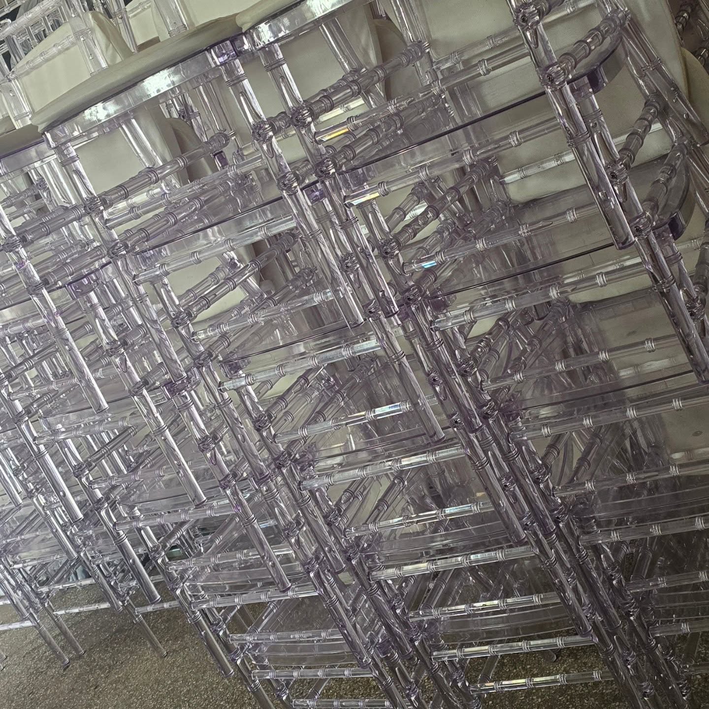 Clear chiavari chairs available now