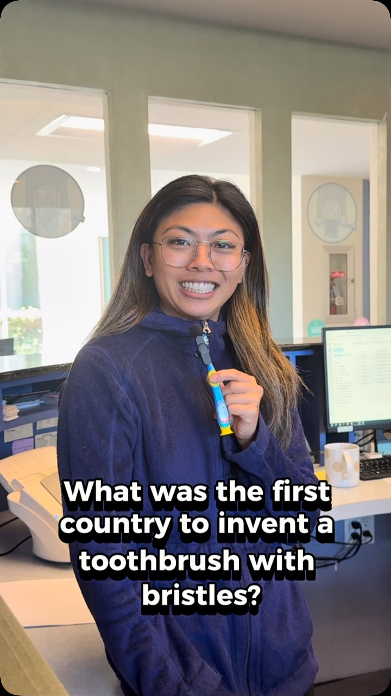 🪥 Did you know?
The first toothbrush with bristles was invented centuries ago—but do you know where it came from? 🌍
Answer revealed at the end of the video.
#DentalFacts #HealthySmiles #ParentTips #millvalley #drgiladds #pediatricdentistry #marincounty #greenbrae #kidssmile