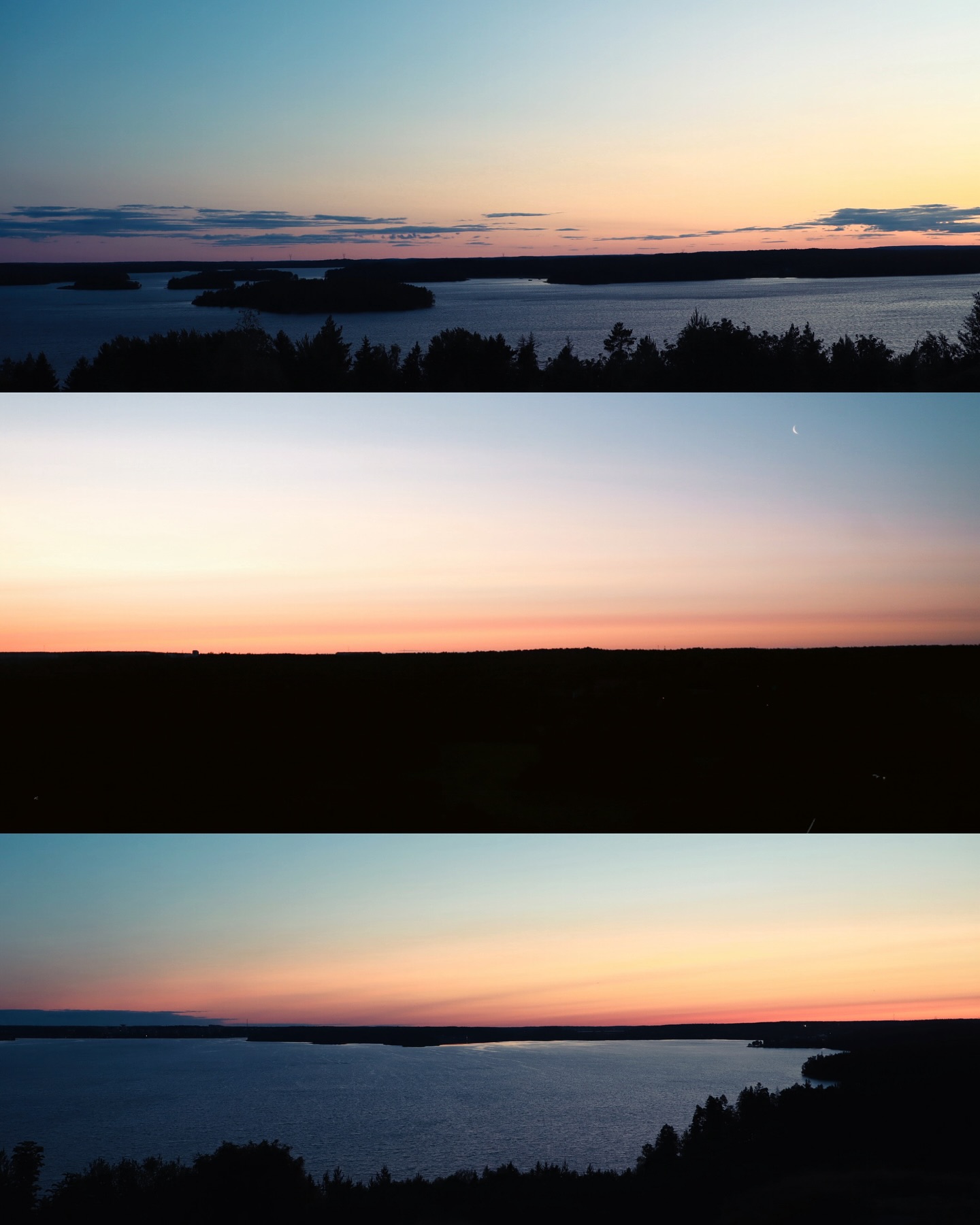 Watching both sunset and sunrise near Stockholm, on a ski slope no less — definitely not on my vision board. But these photos are just as beautiful as the memories. 🌅🌄🇸🇪